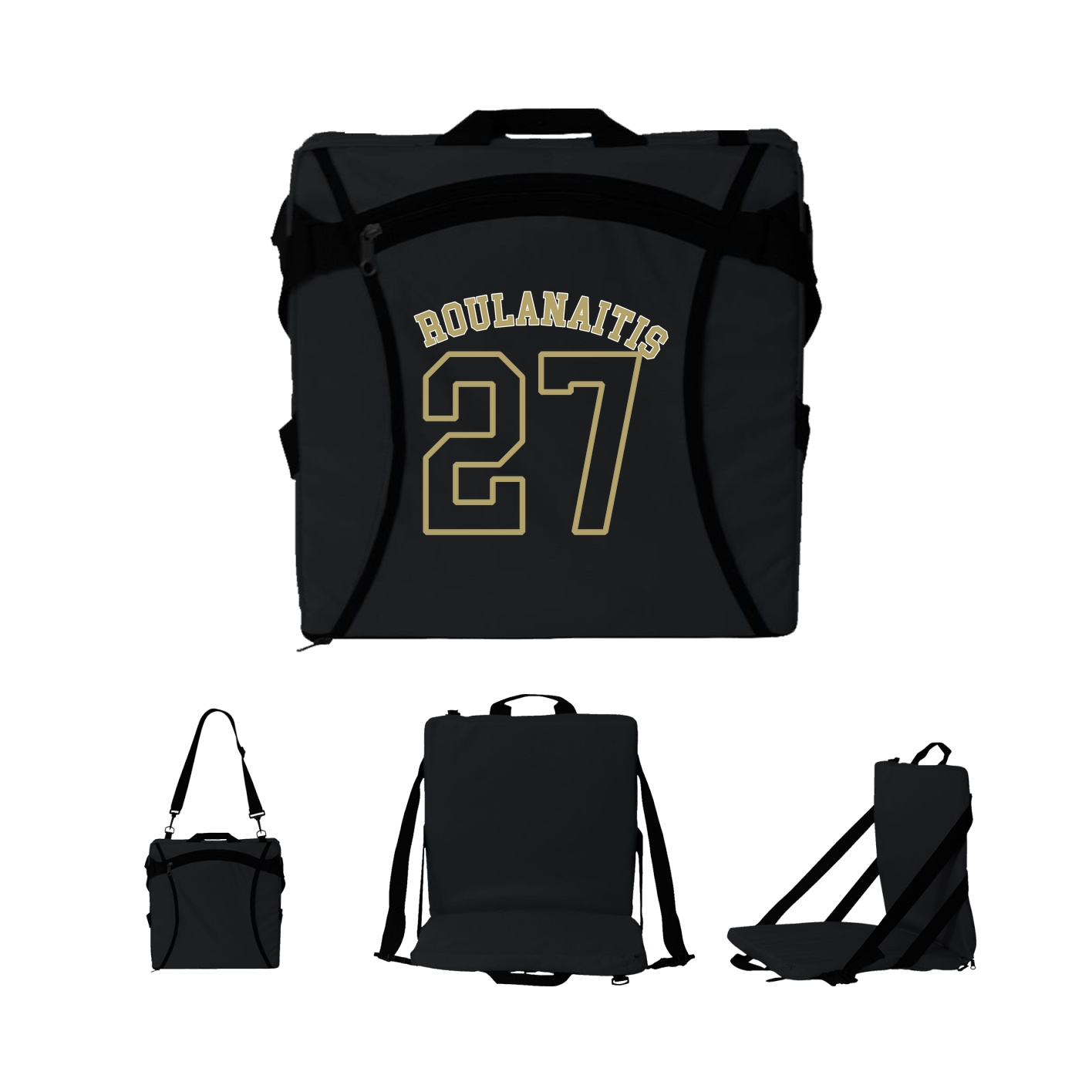 Folding Stadium Seat — Shirsey Arch in Black