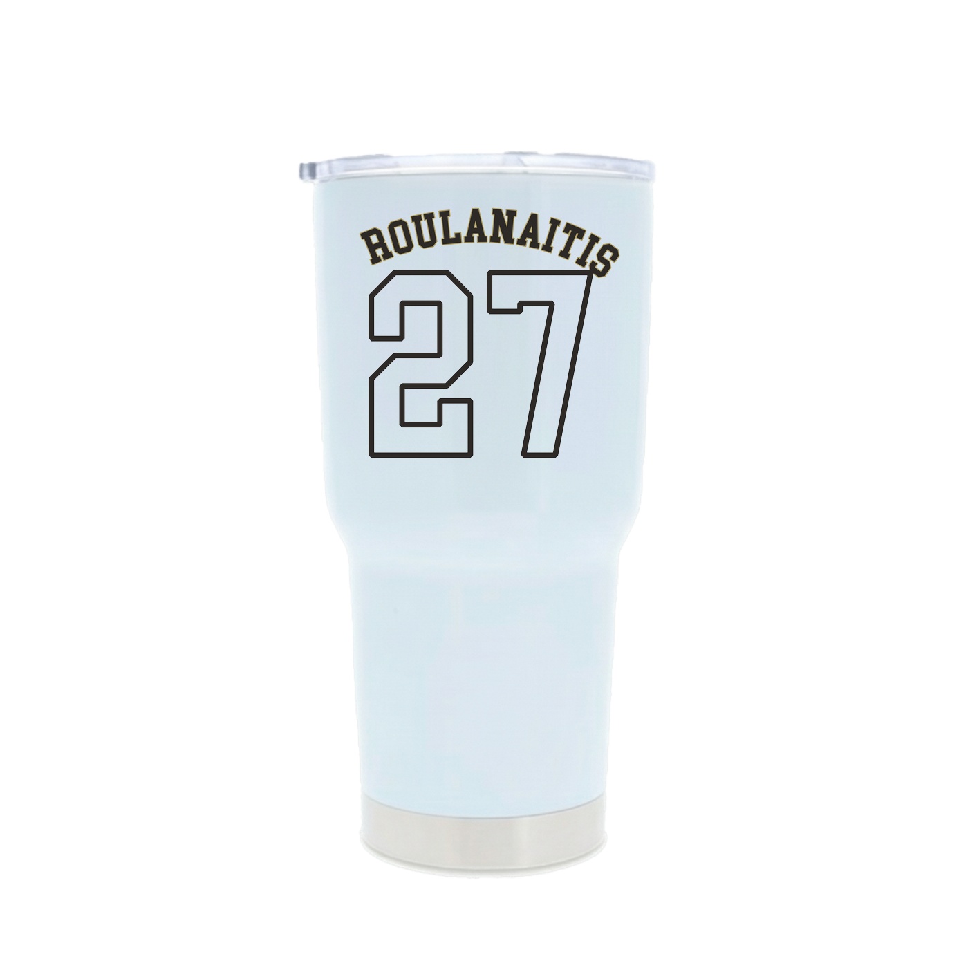 30oz Stainless Steel Tumbler — Shirsey Arch in White