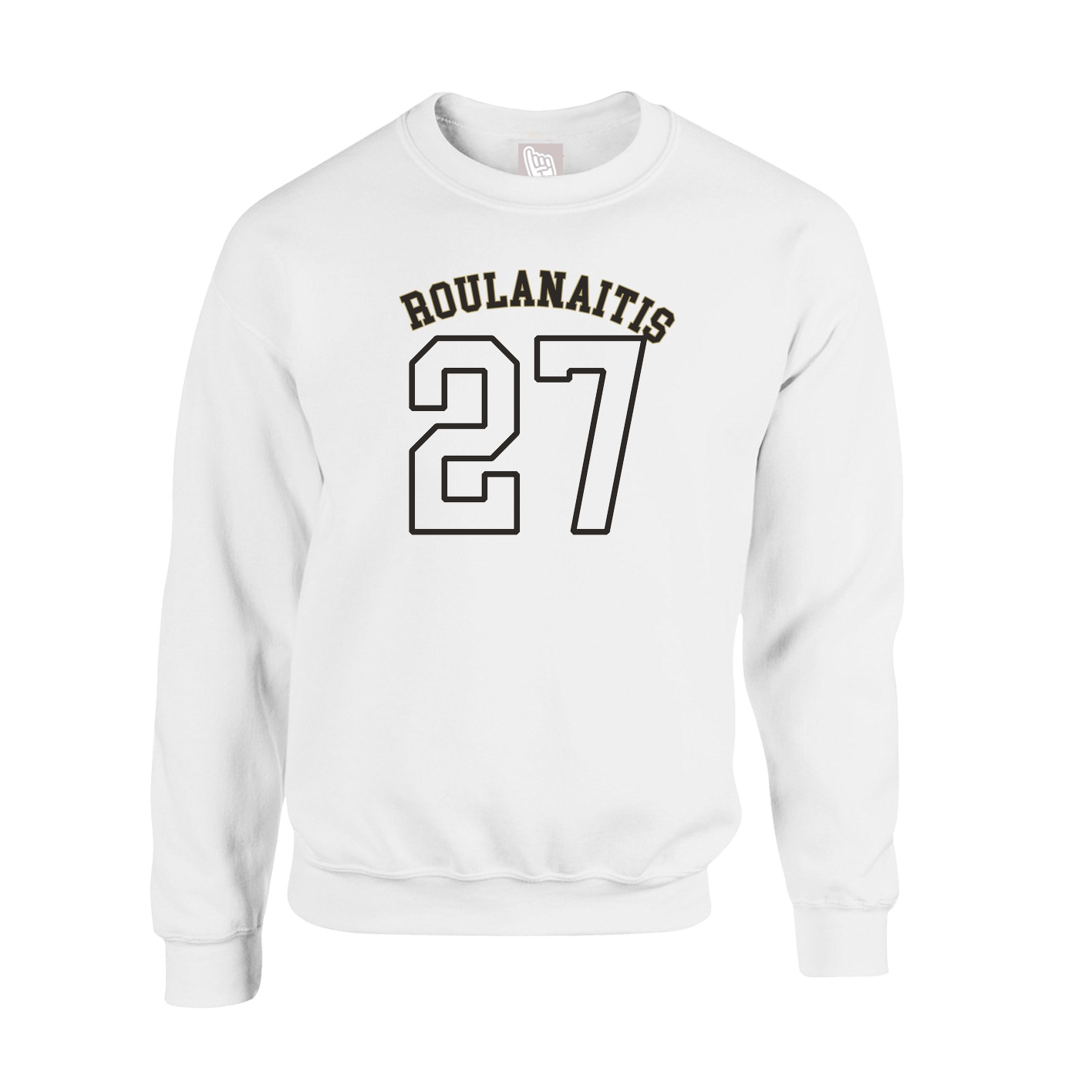 Fleece Crew — Shirsey Arch in White
