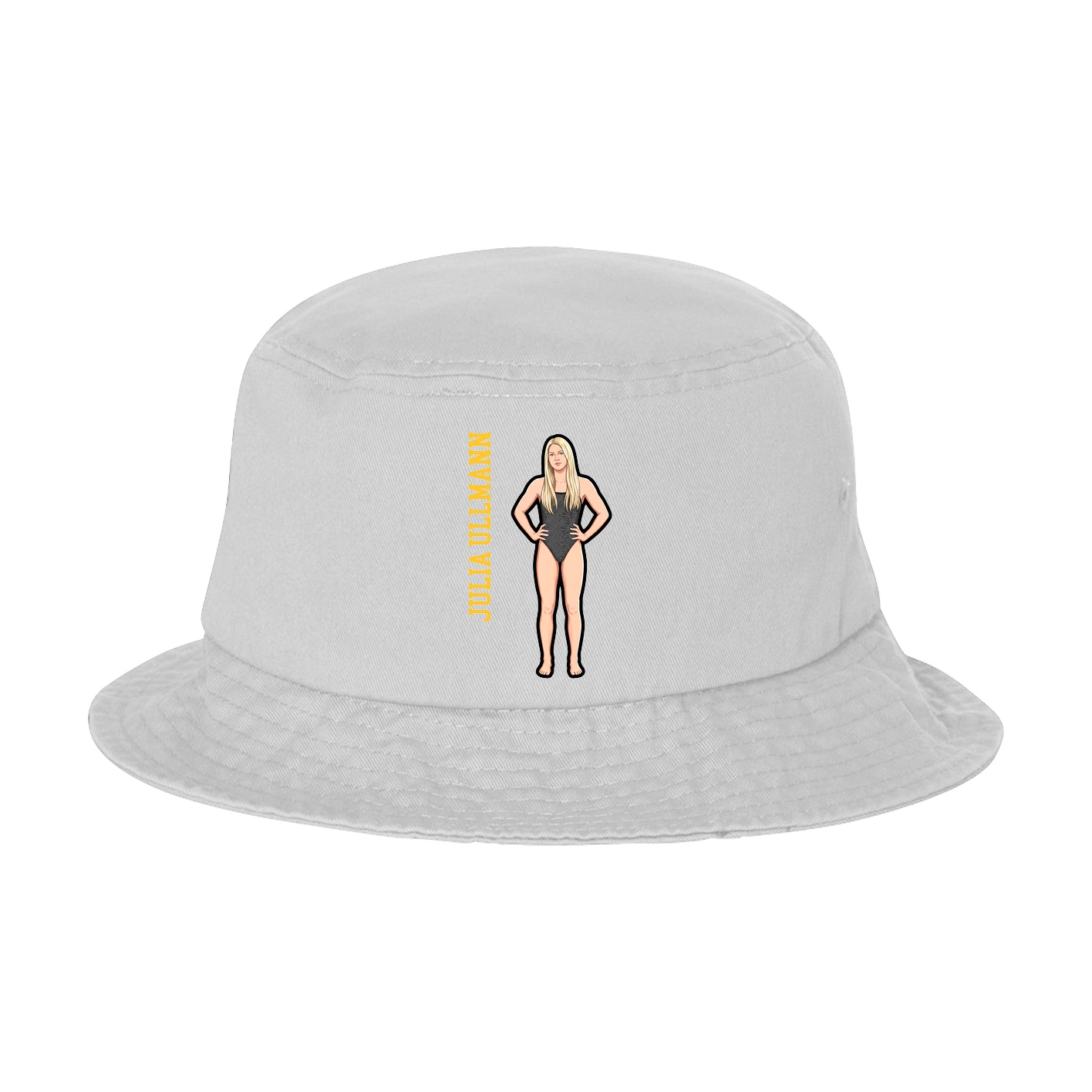 Bucket Cap — Name Vertical in White