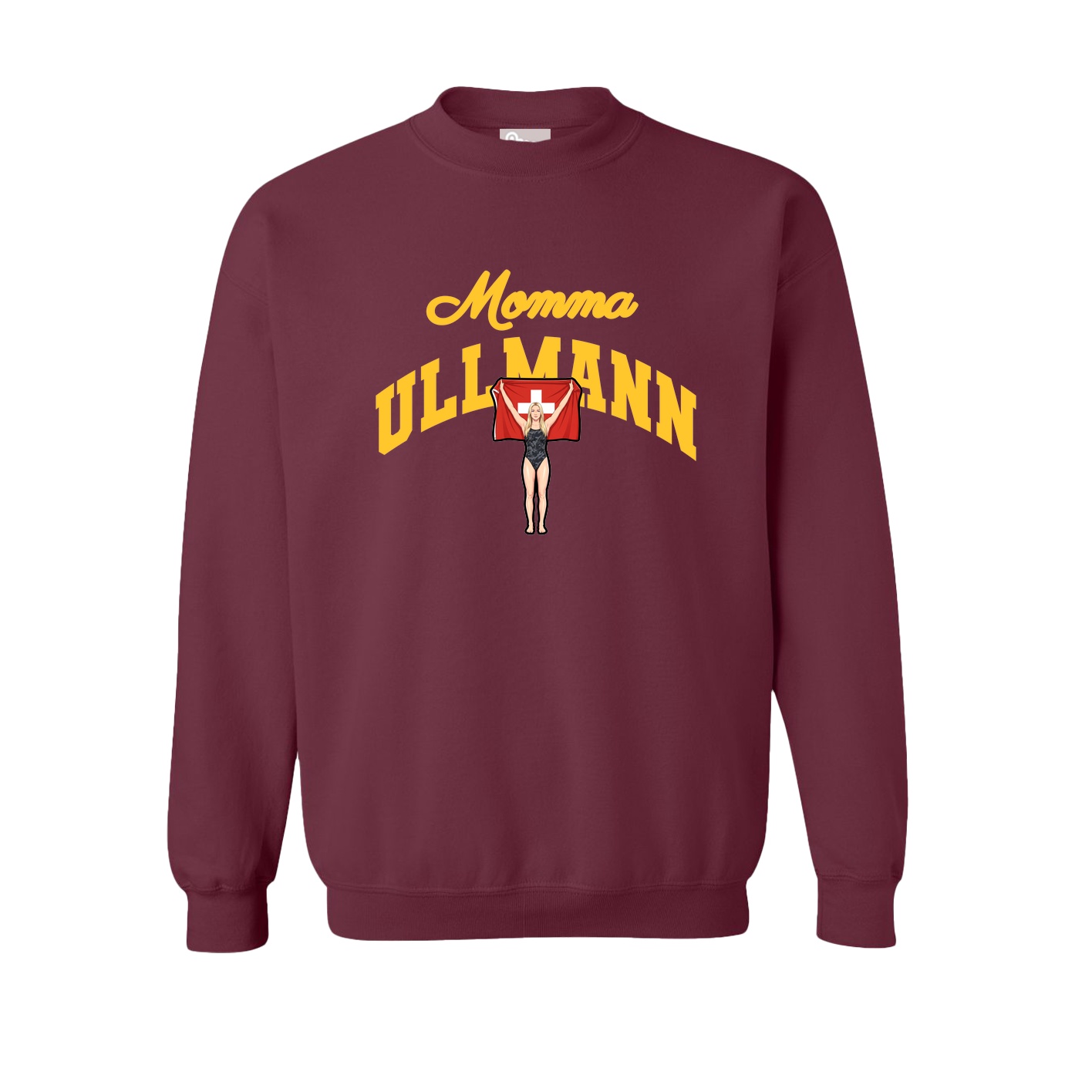 Fleece Crew — Mothers Day Arch in Maroon