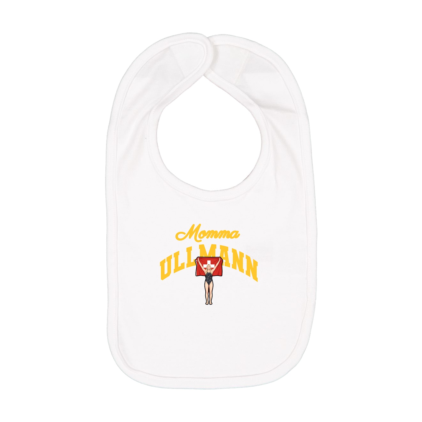 Infant Bib — Mothers Day Arch in White