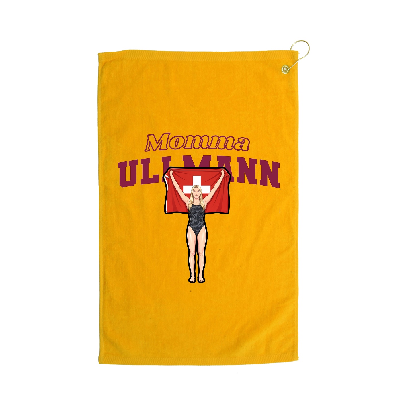 Golf Towel — Mothers Day Block in Gold