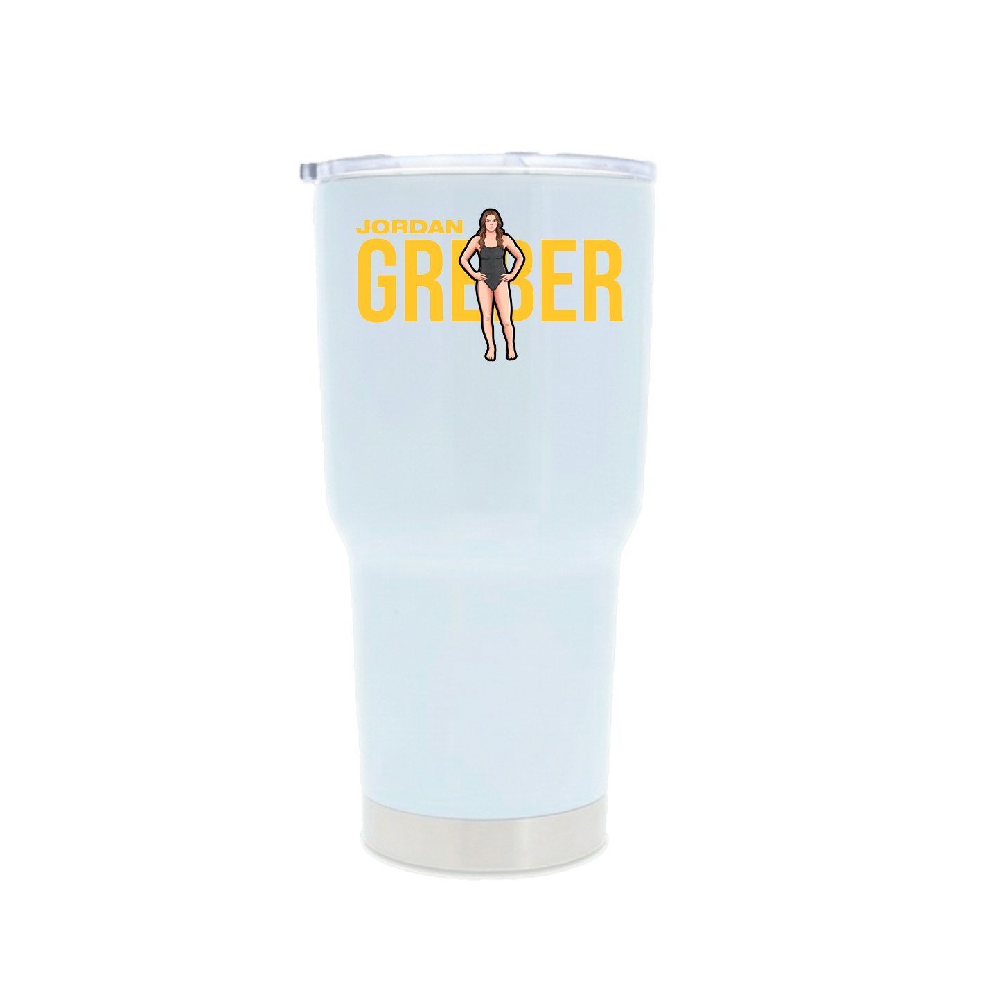 30oz Stainless Steel Tumbler — Player Name in White