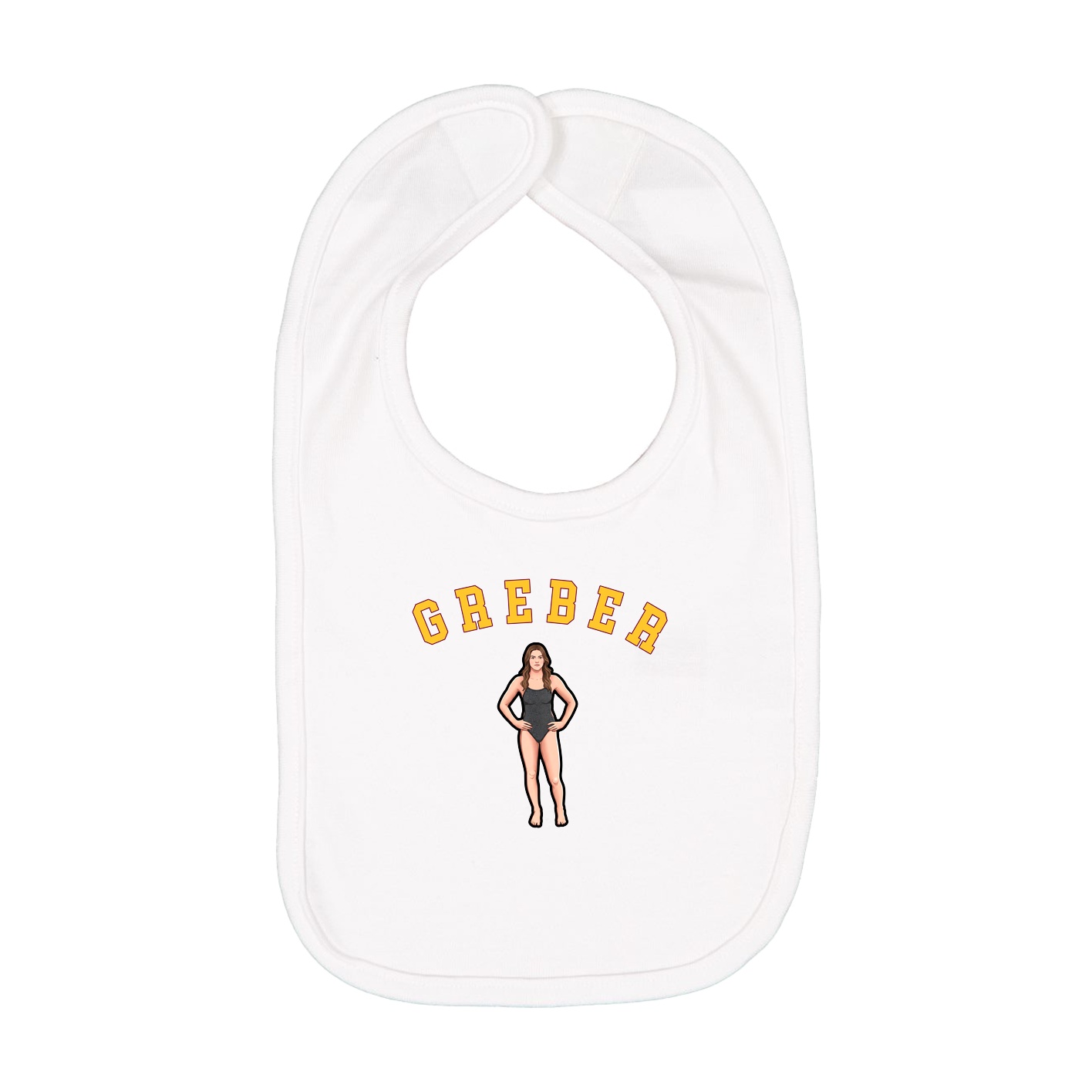 Infant Bib — Shirsey Arch in White