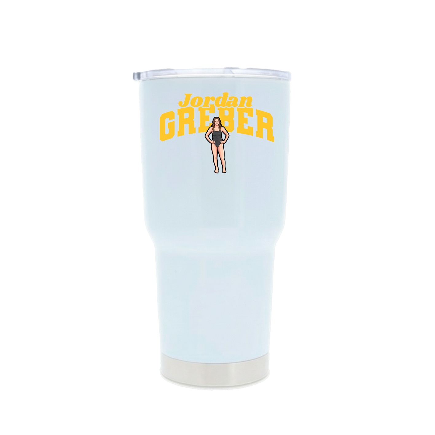 30oz Stainless Steel Tumbler — Signature Arch in White