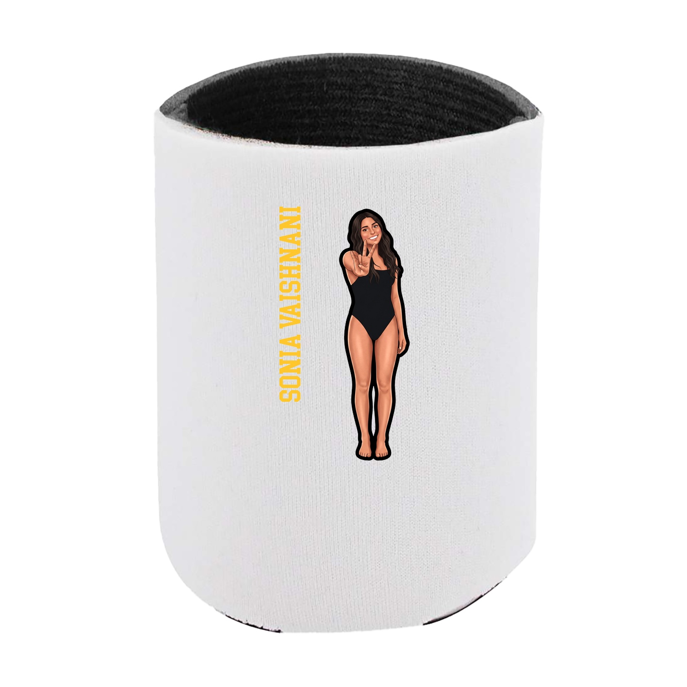 Can Holder — Name Vertical in White