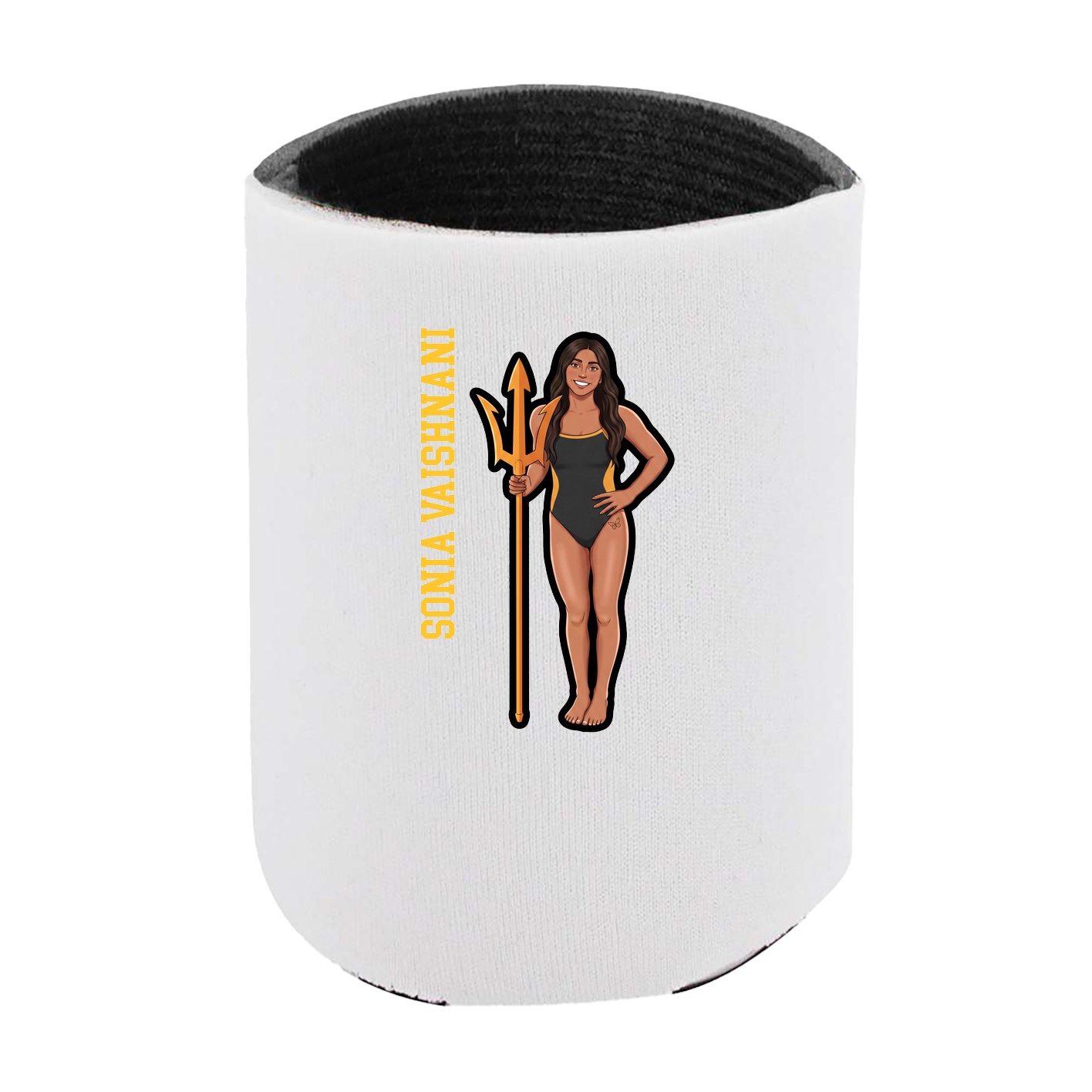 Can Holder — Name Vertical in White