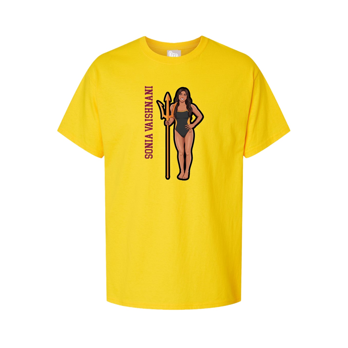 Tee — Name Vertical in Gold