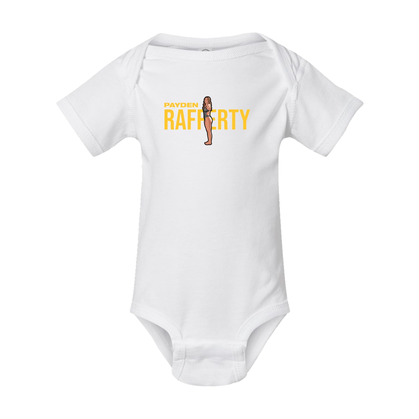 Baby Onesie — Player Name in White