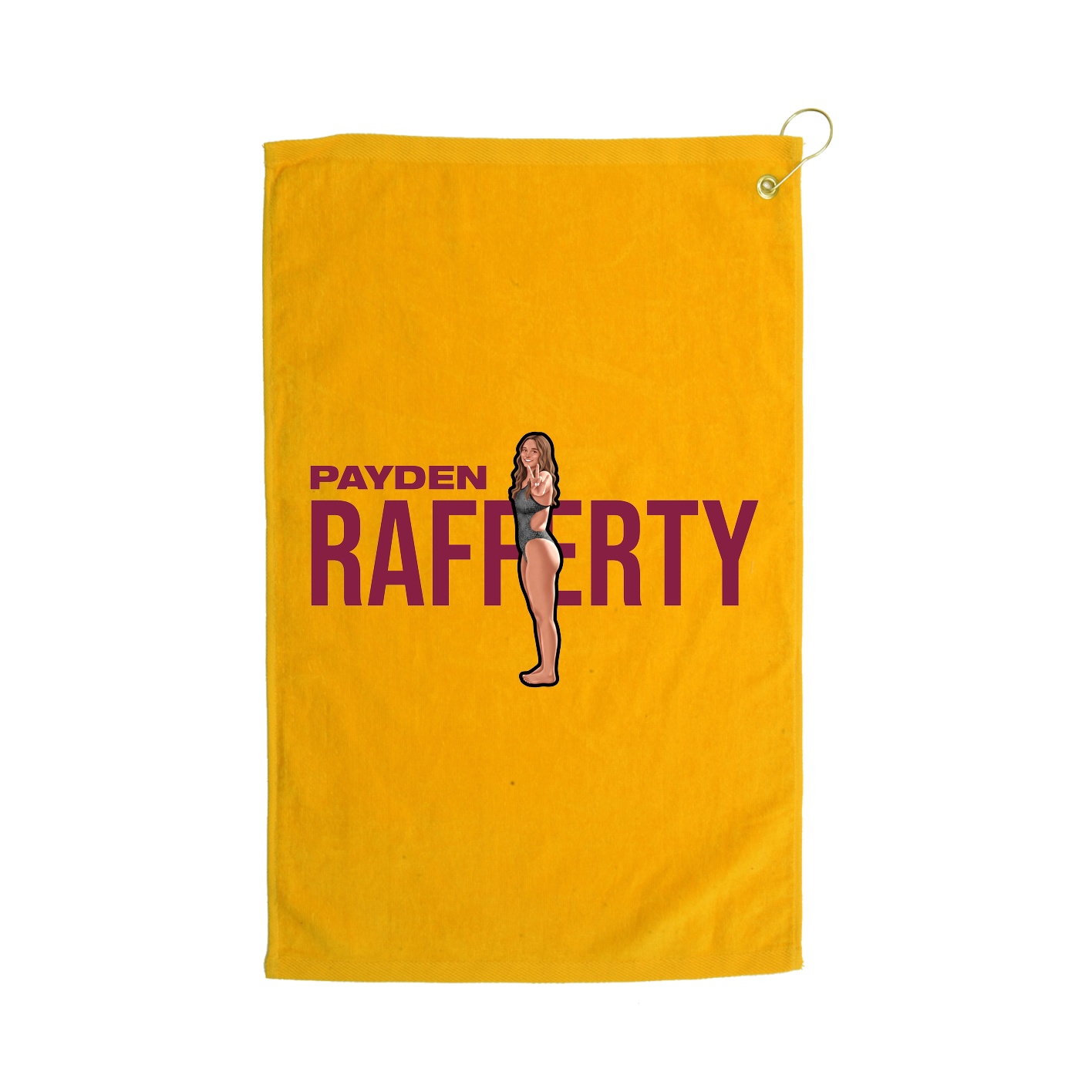 Golf Towel — Player Name in Gold