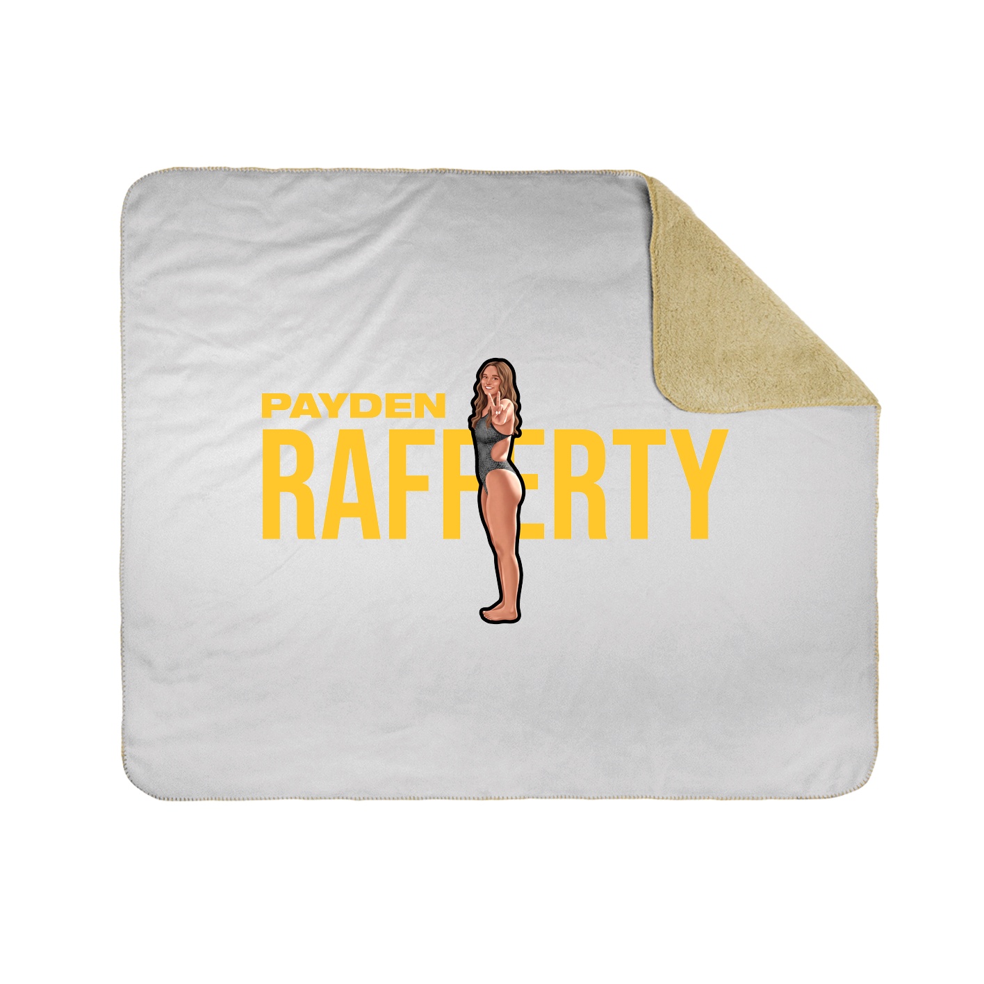 Throw Blanket — Player Name in White