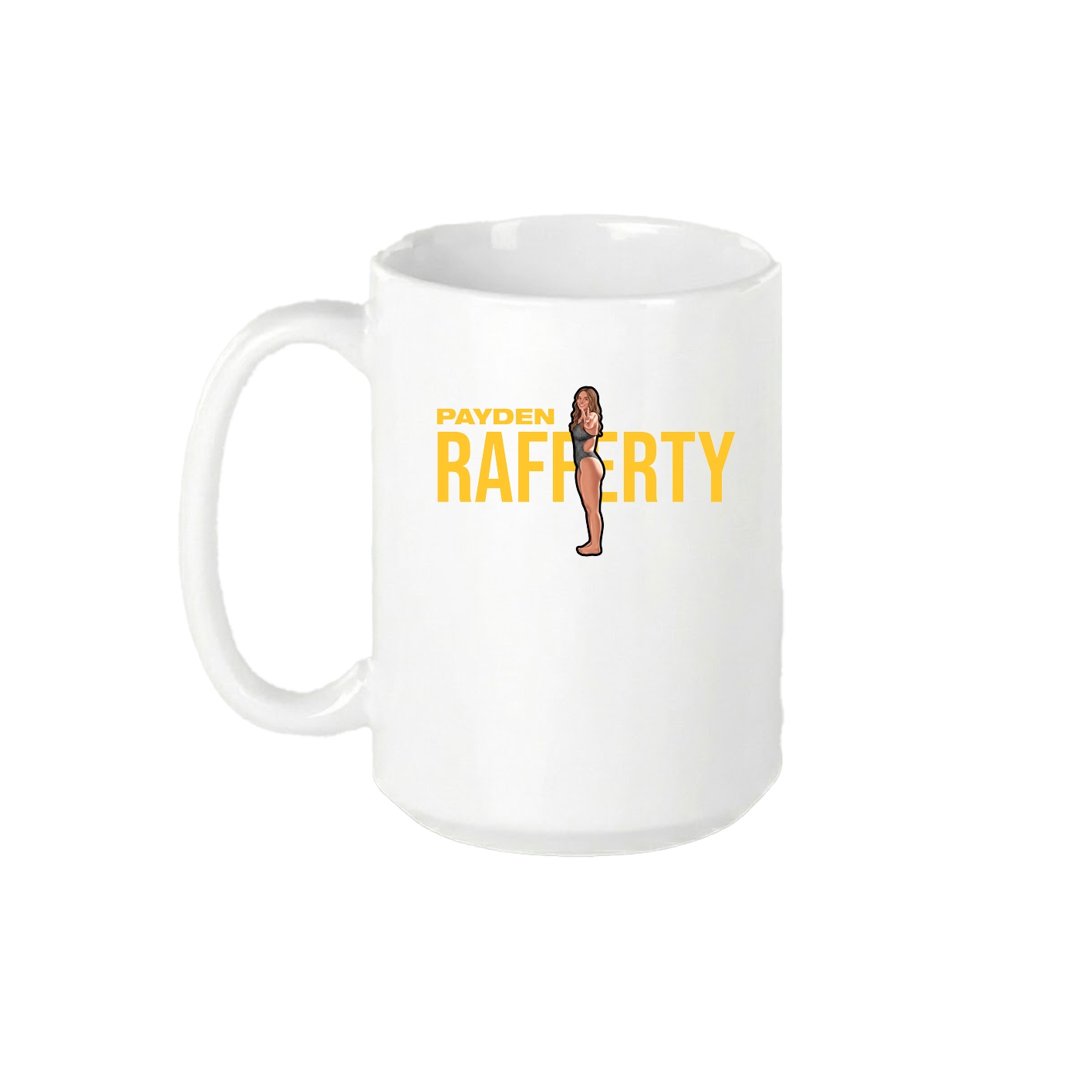 15oz Coffee Mug — Player Name in White