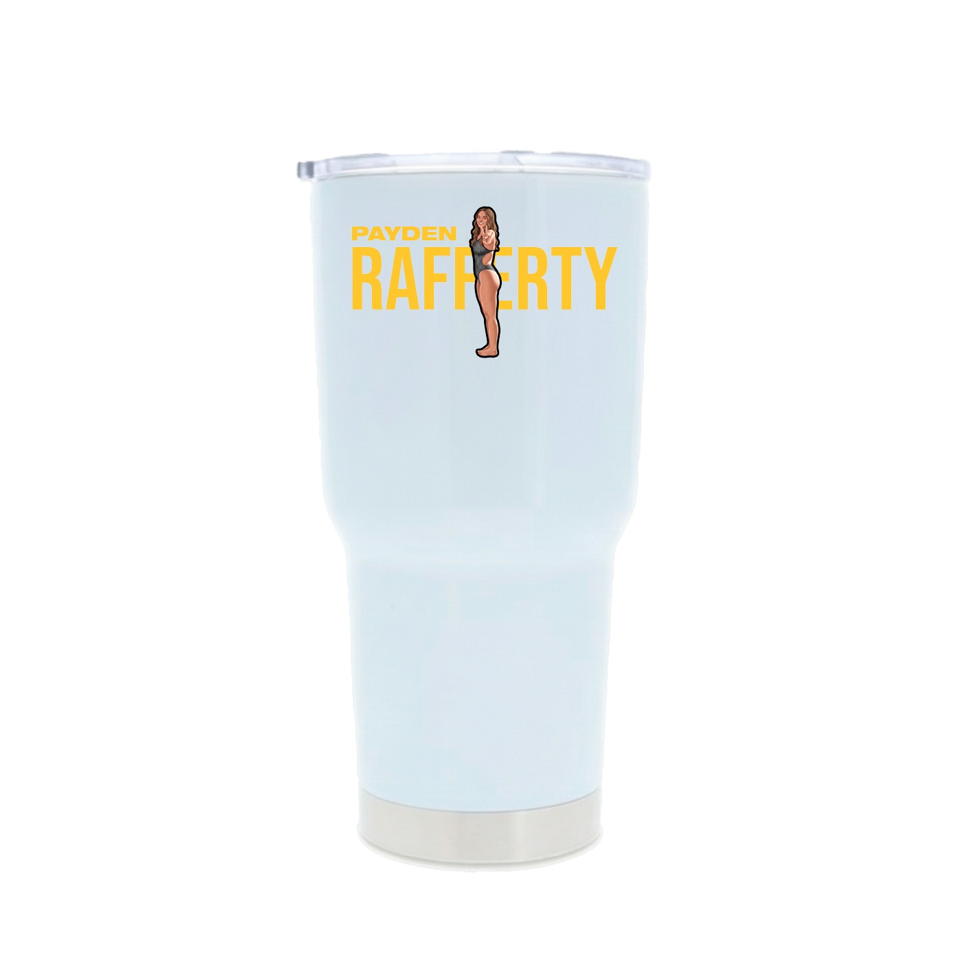 30oz Stainless Steel Tumbler — Player Name in White