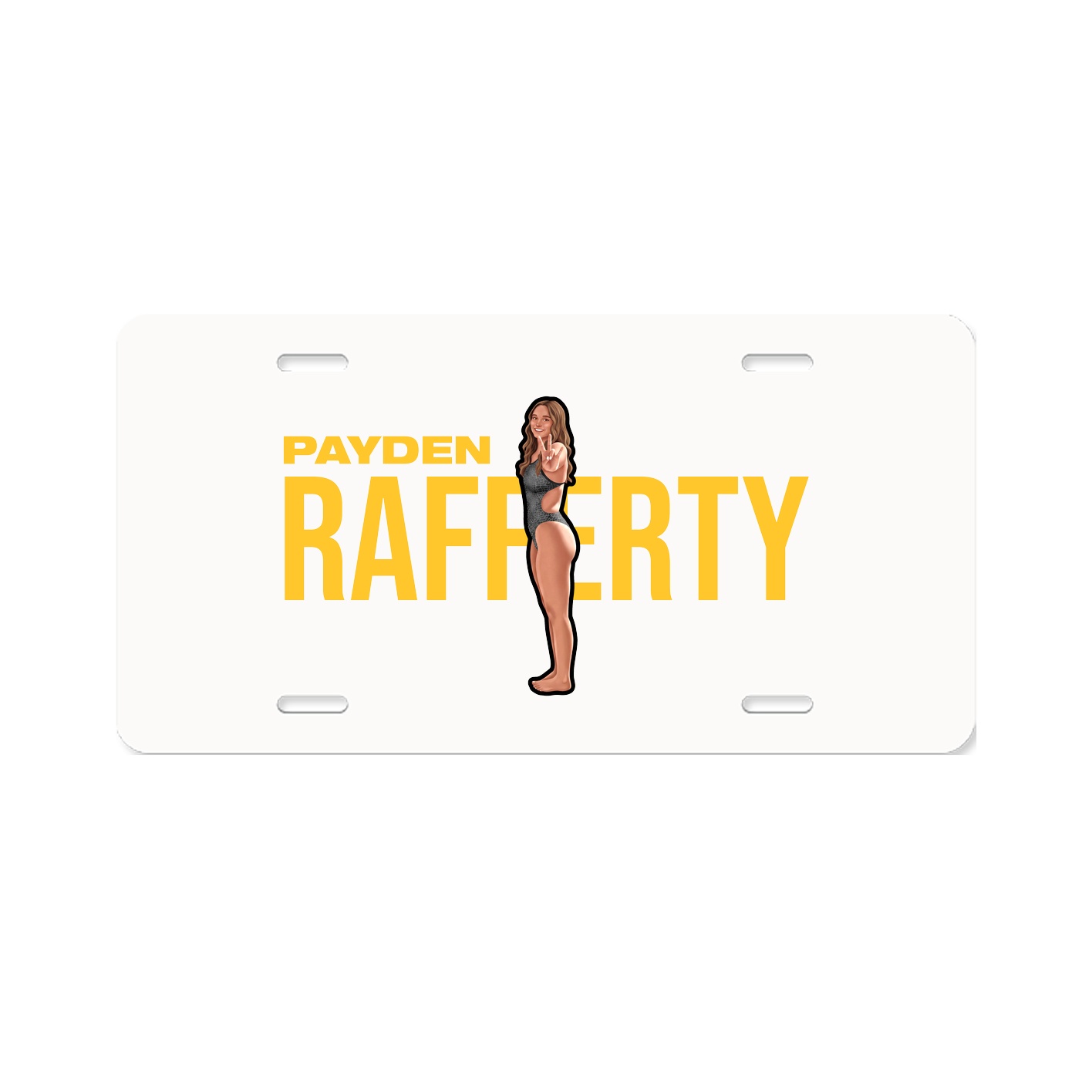 License Plate — Player Name in Classic