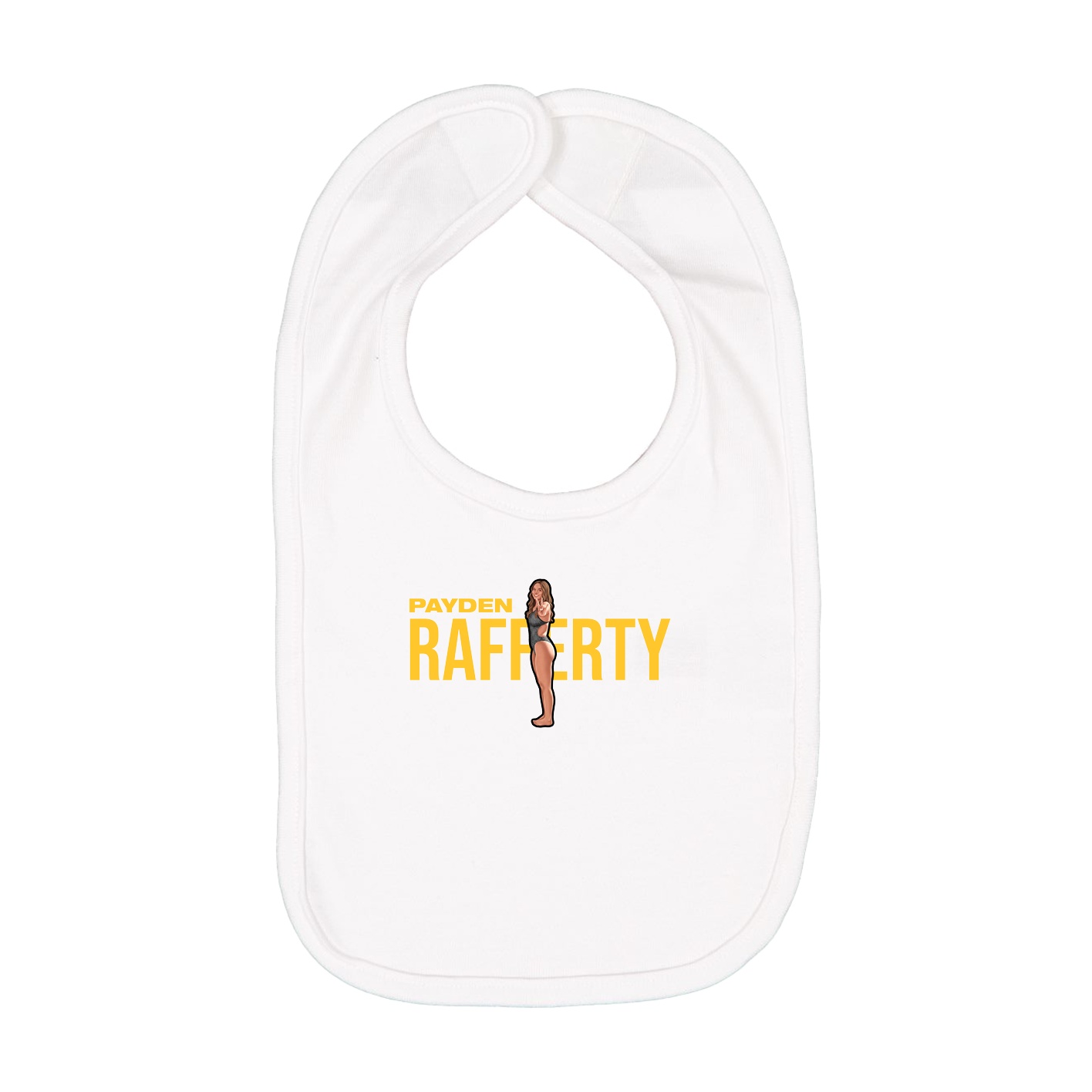 Infant Bib — Player Name in White