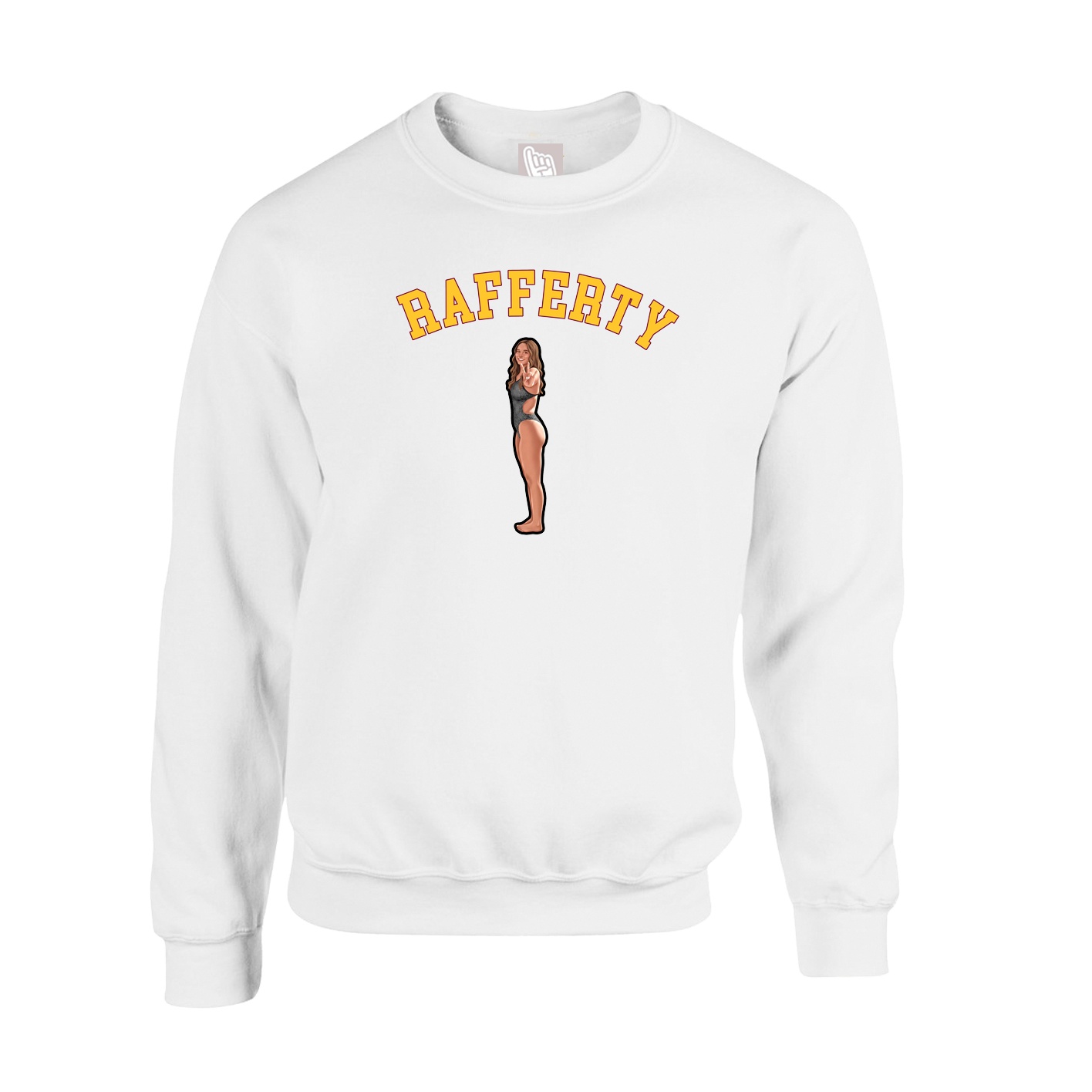 Fleece Crew — Shirsey Arch in White