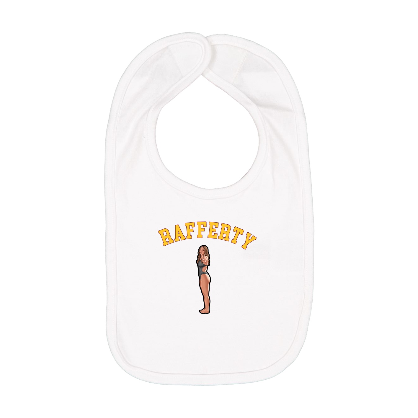 Infant Bib — Shirsey Arch in White