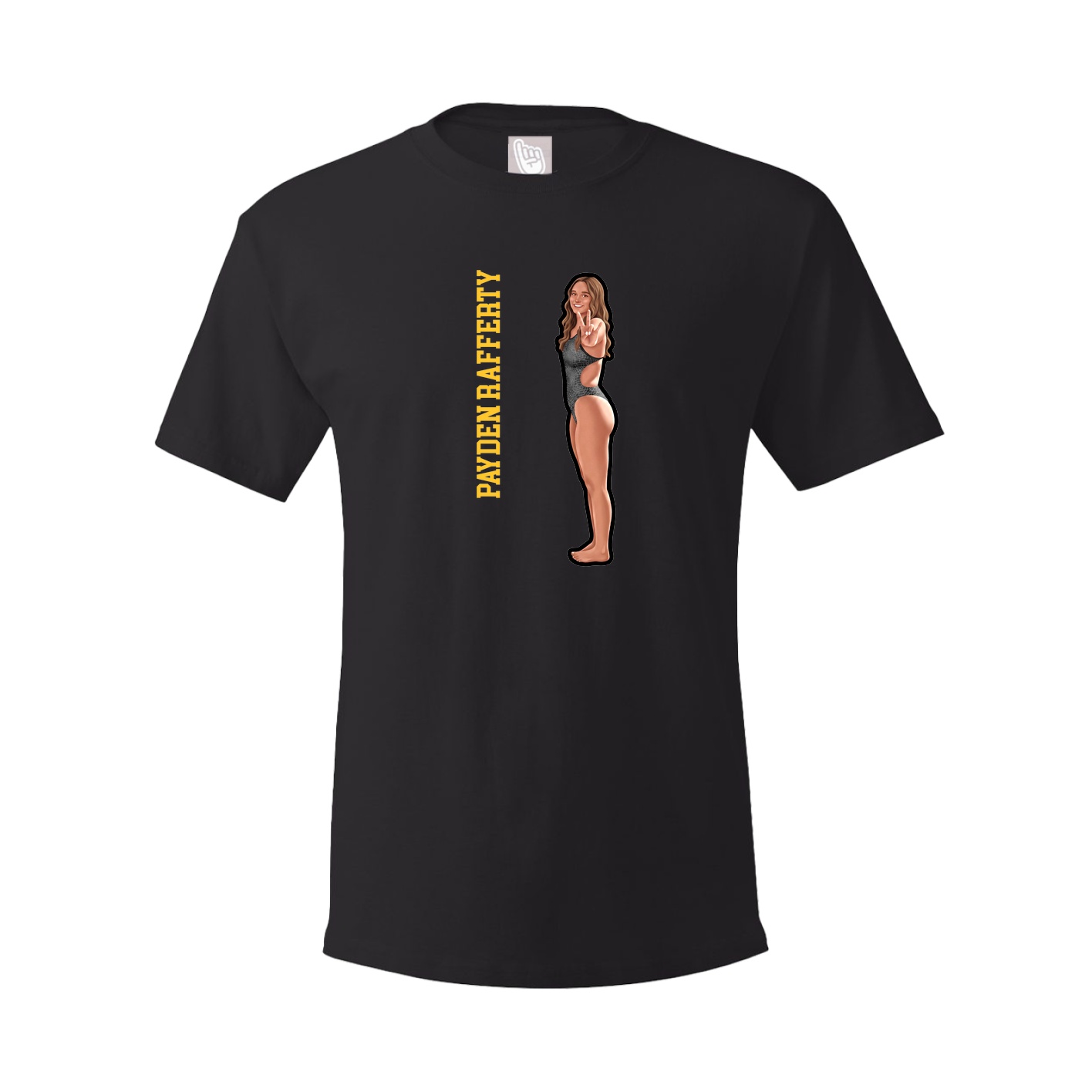Tee — Name Vertical in Black