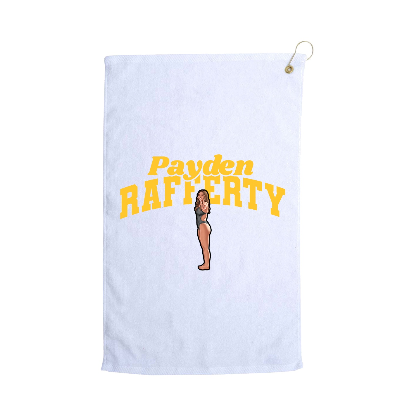 Golf Towel — Signature Arch in White