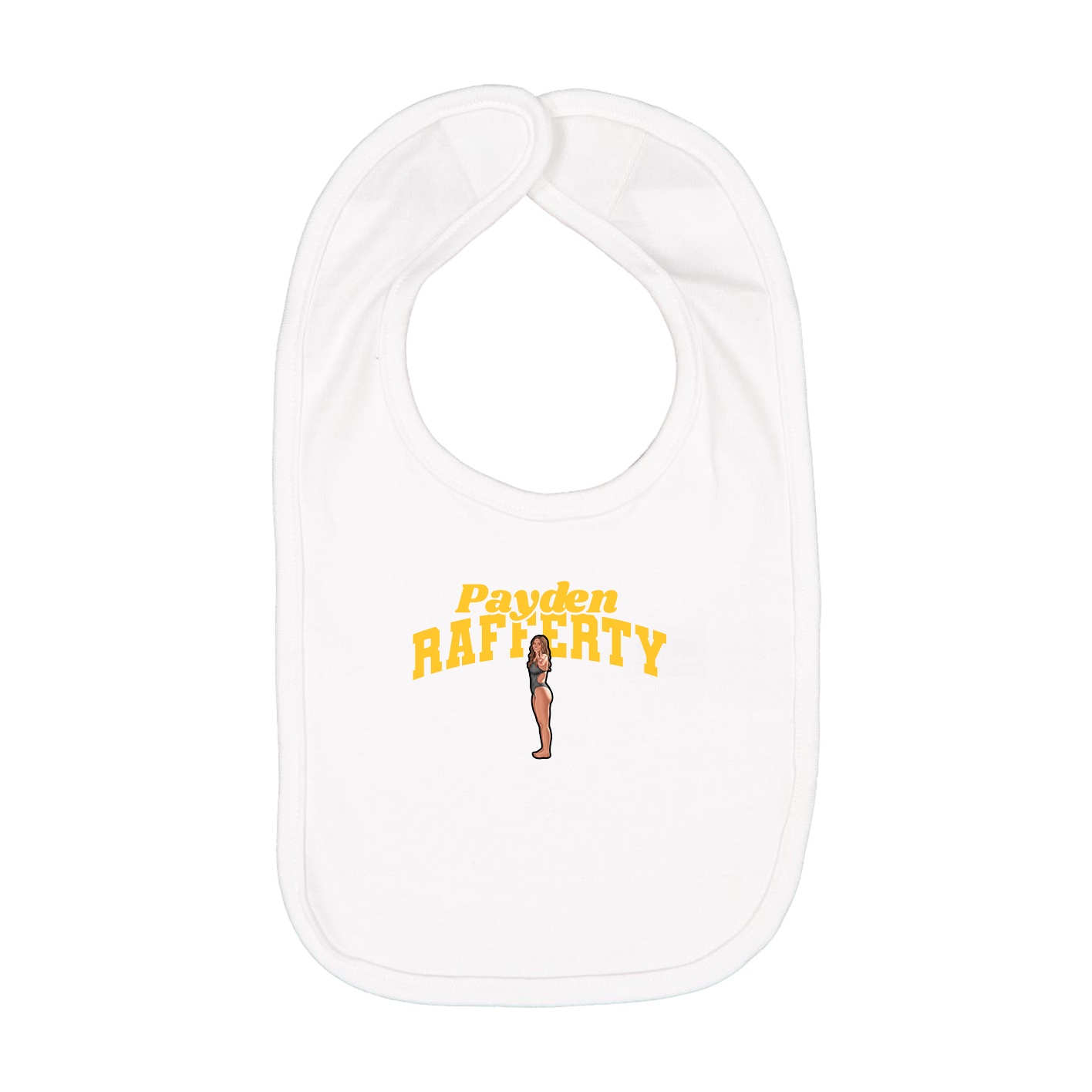 Infant Bib — Signature Arch in White
