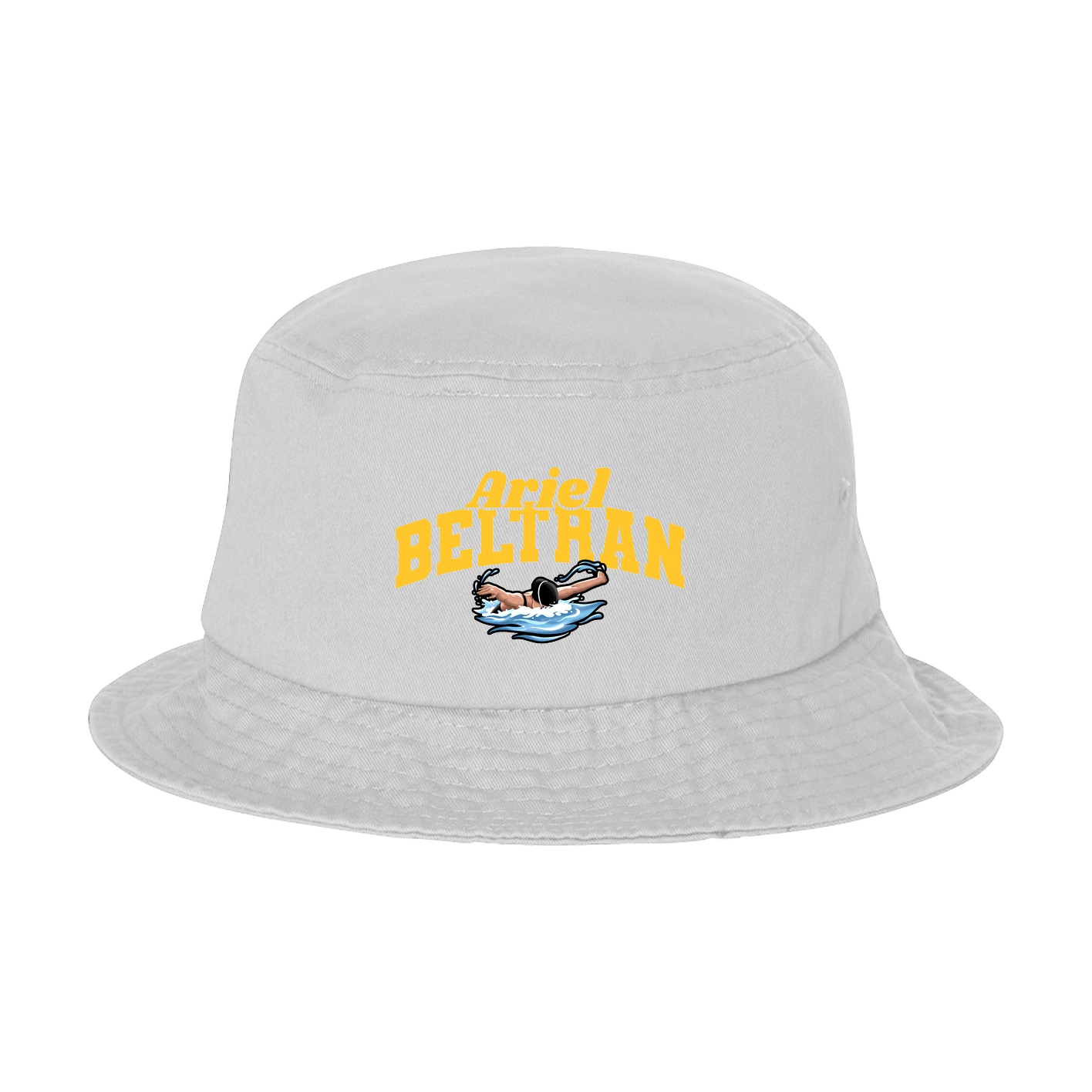 Bucket Cap — Signature Arch in White