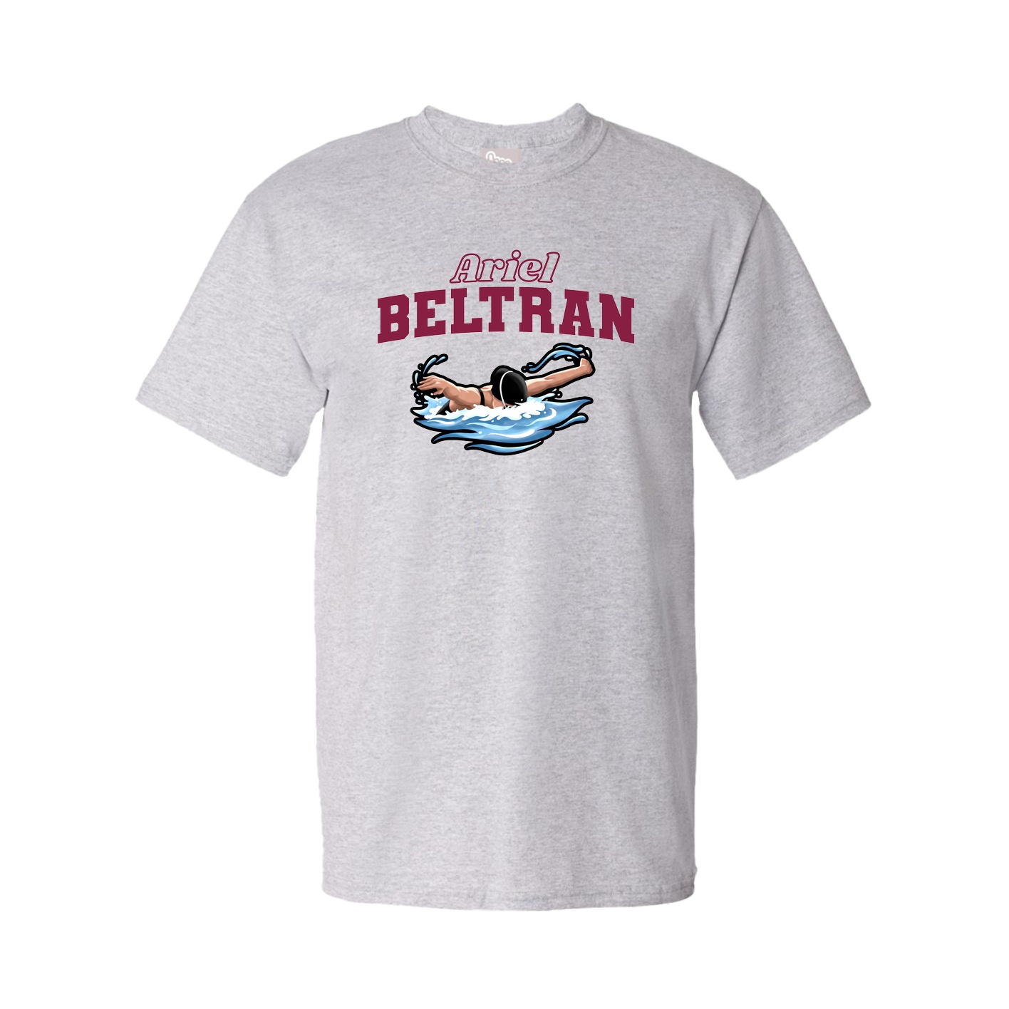 Youth Tee — Name Arch in Grey