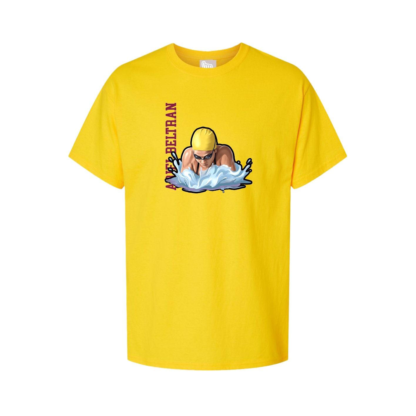 Youth Tee — Name Vertical in Gold