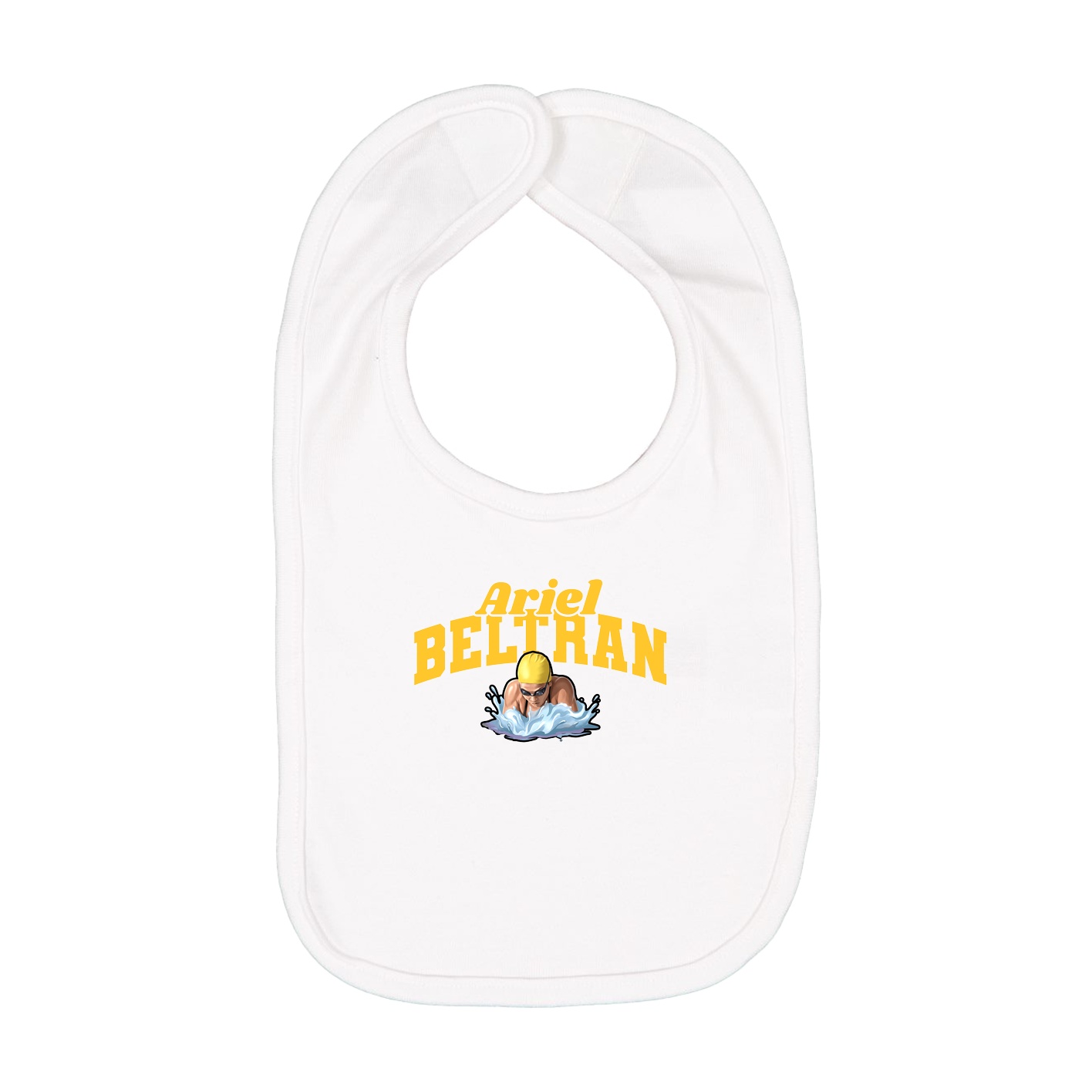 Infant Bib — Signature Arch in White