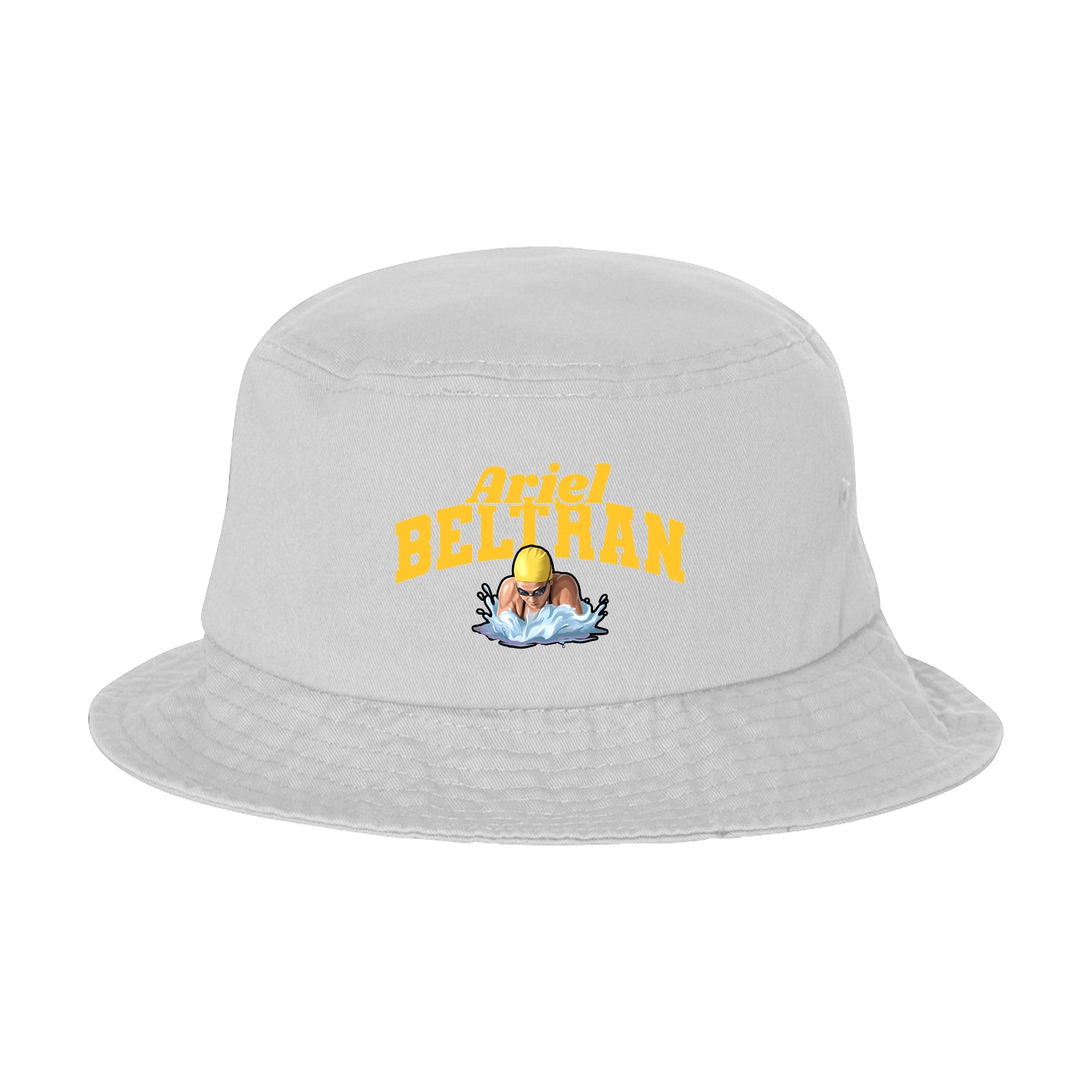 Bucket Cap — Signature Arch in White