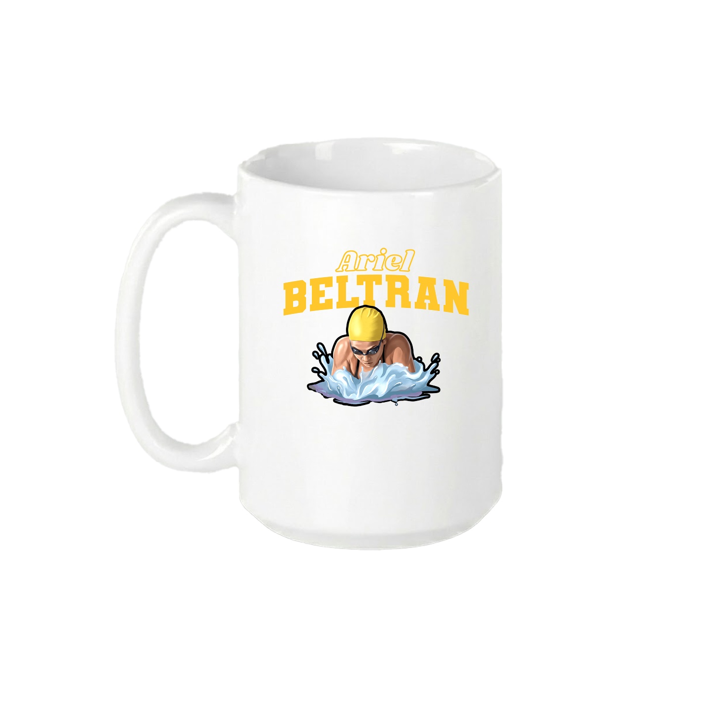 15oz Coffee Mug — Name Arch in White