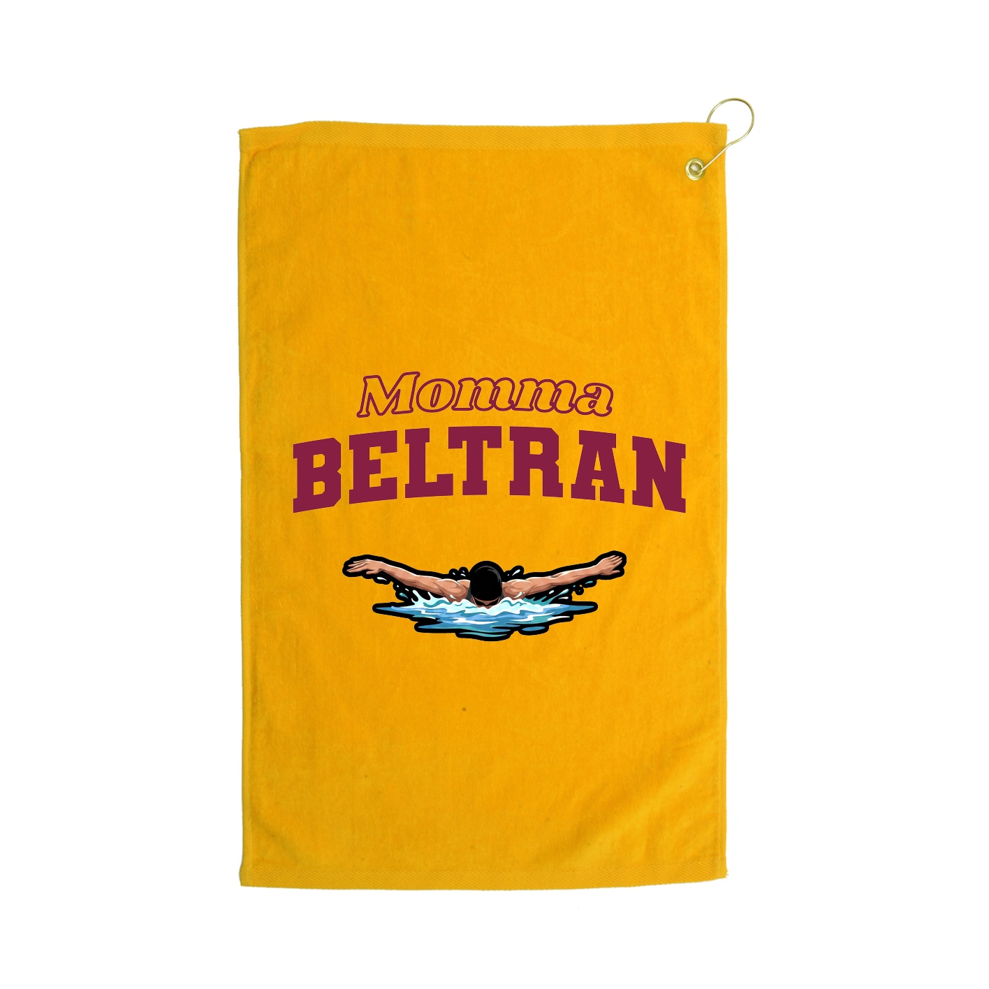 Golf Towel — Mothers Day Block in Gold