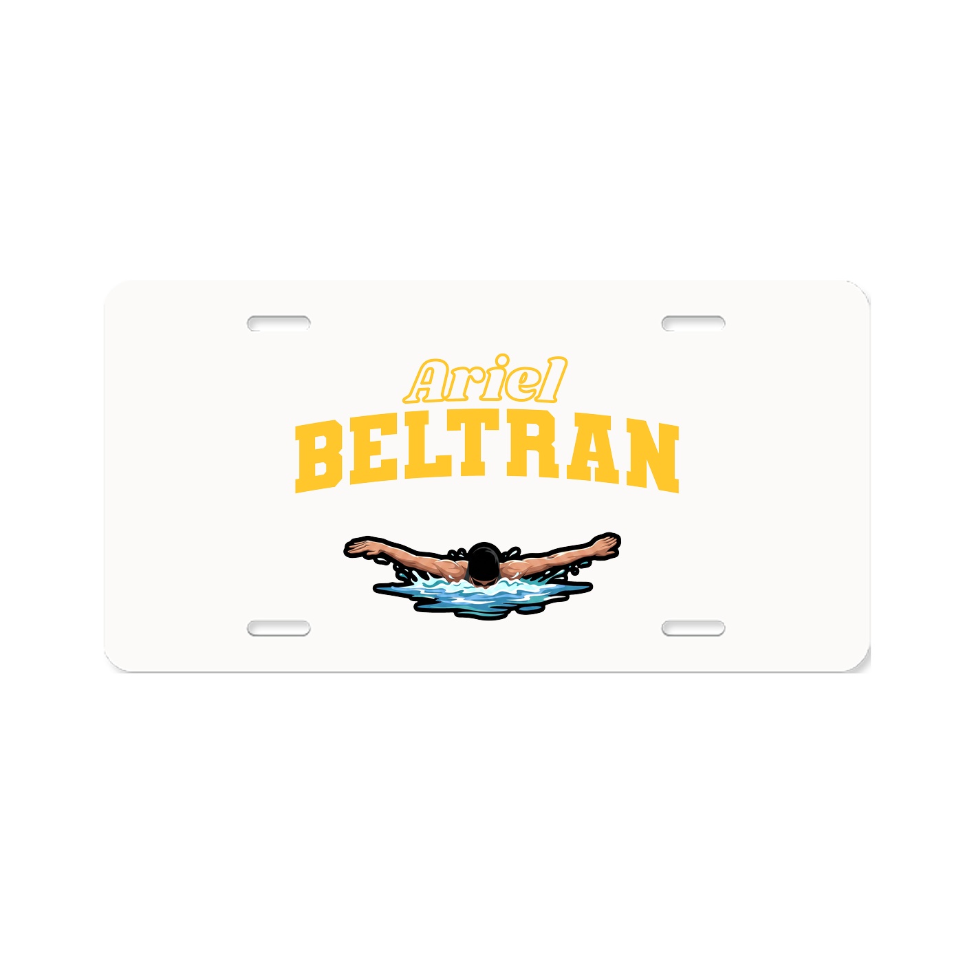 License Plate — Name Arch in Classic