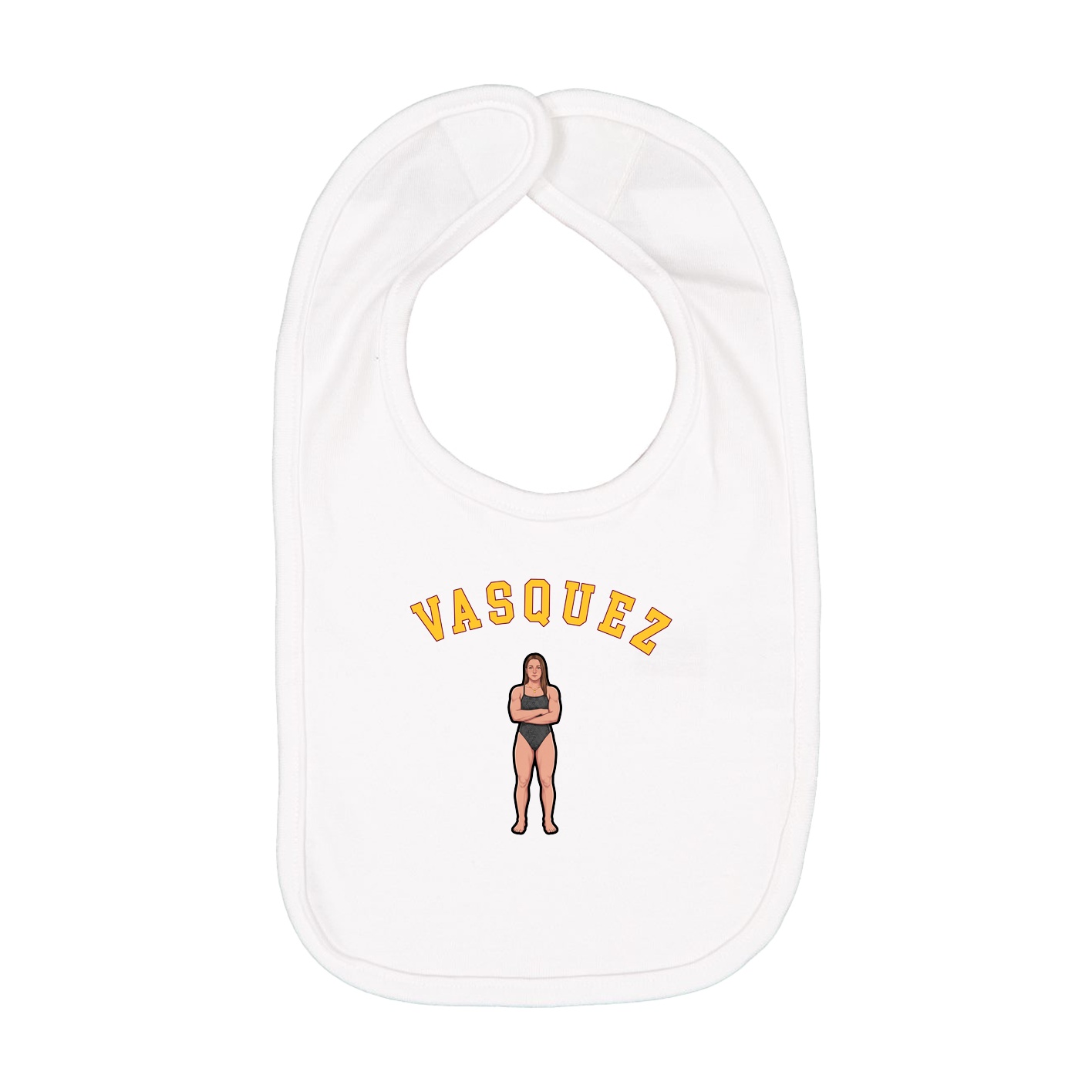 Infant Bib — Shirsey Arch in White