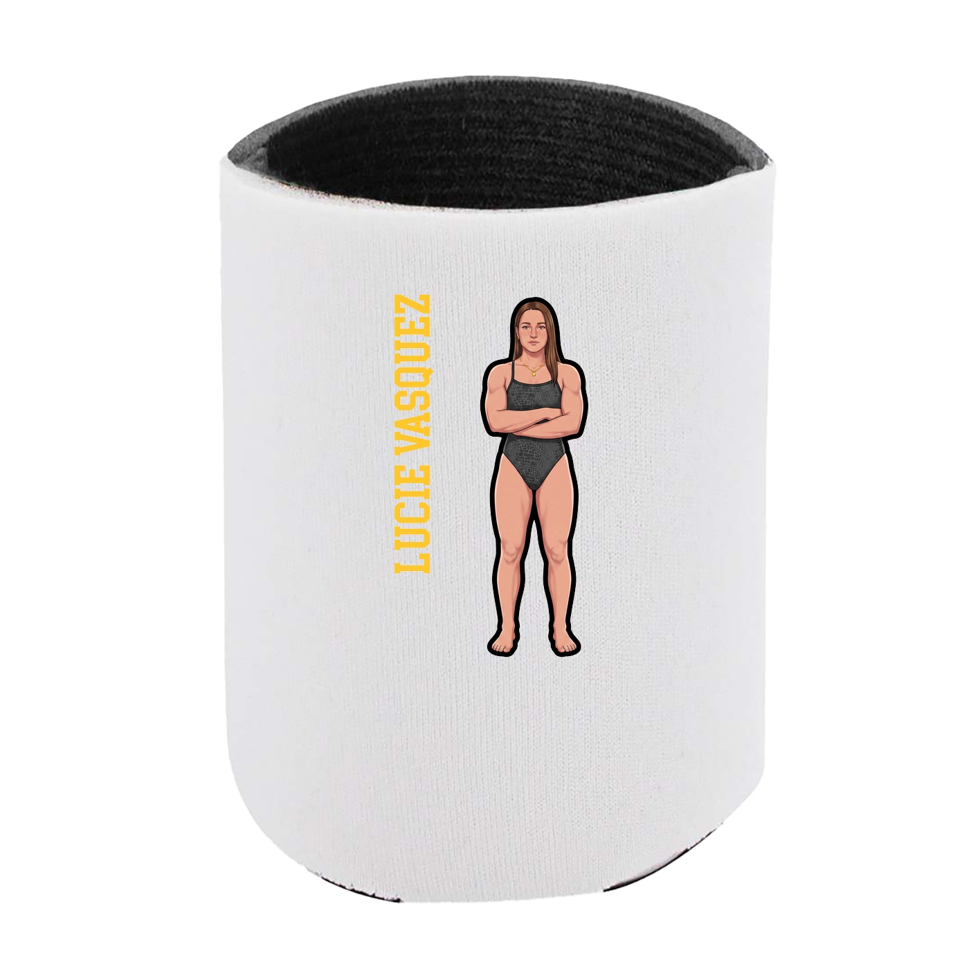 Can Holder — Name Vertical in White
