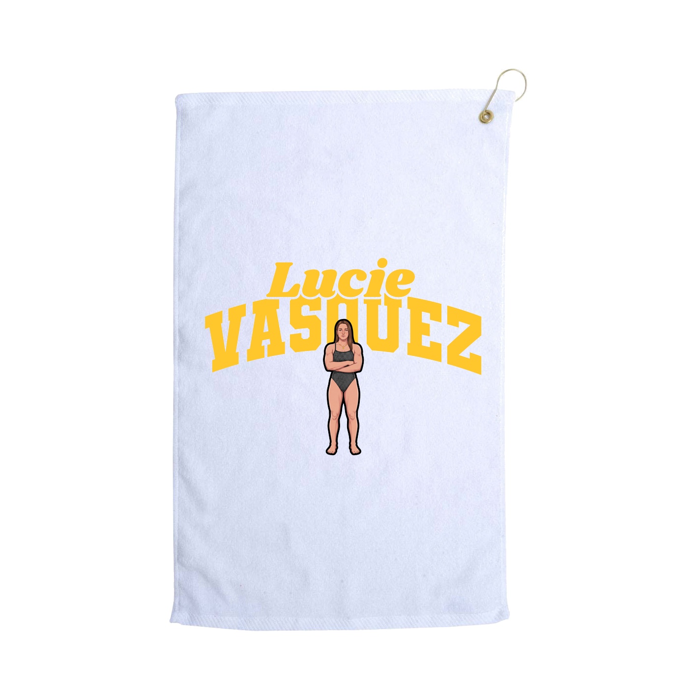 Golf Towel — Signature Arch in White