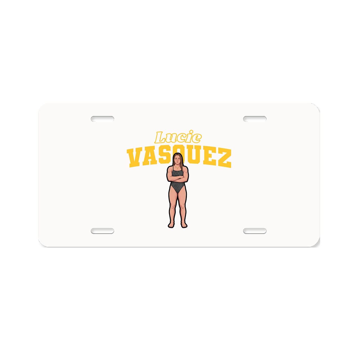 License Plate — Name Arch in Classic