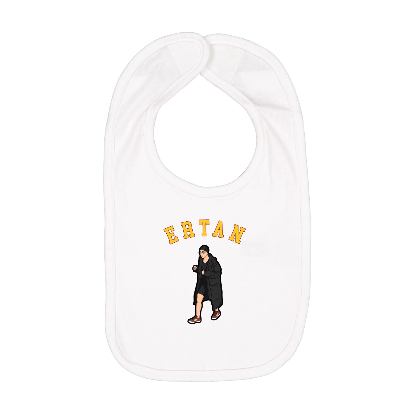 Infant Bib — Shirsey Arch in White