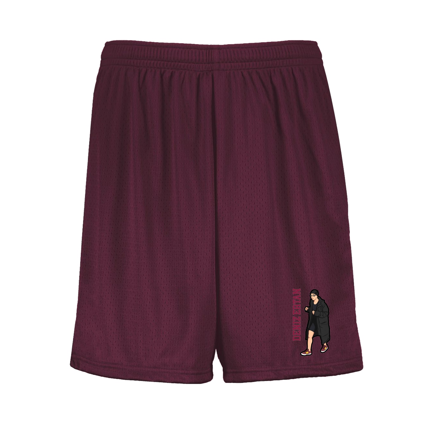 Shorts — Name Vertical in Maroon