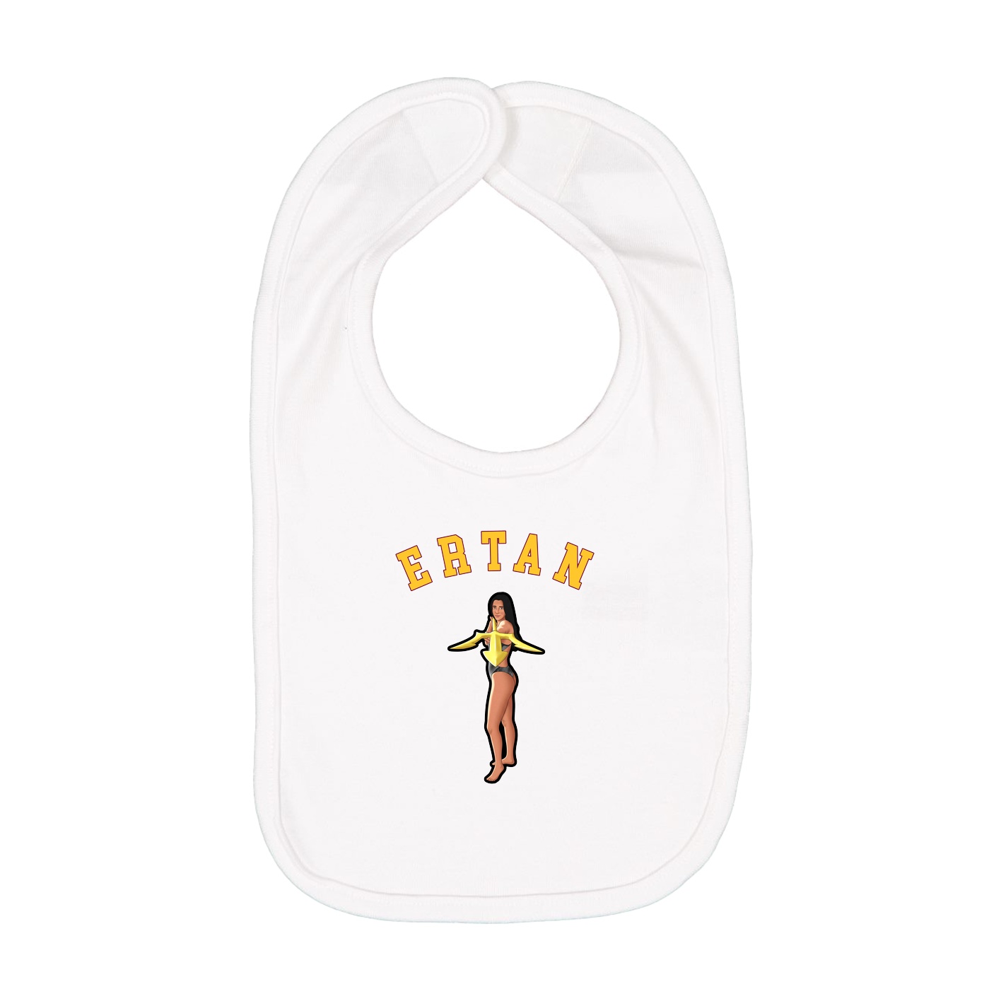 Infant Bib — Shirsey Arch in White