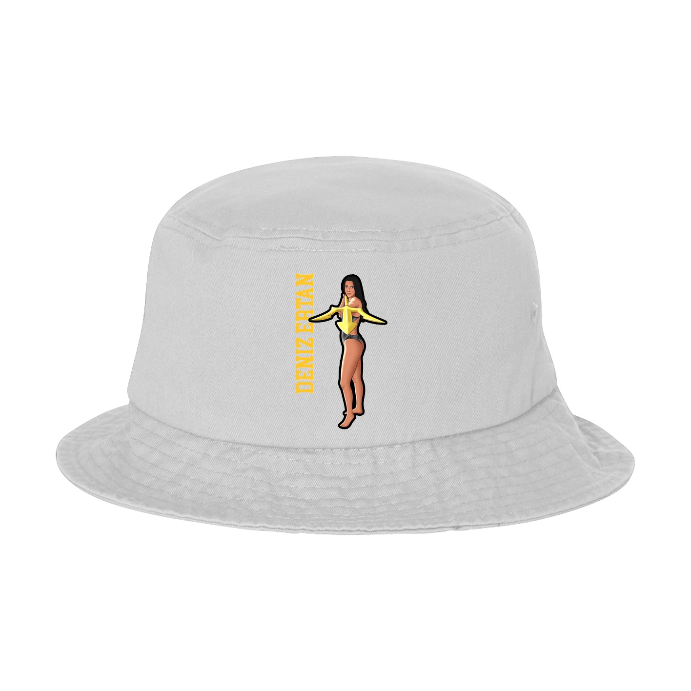 Bucket Cap — Name Vertical in White