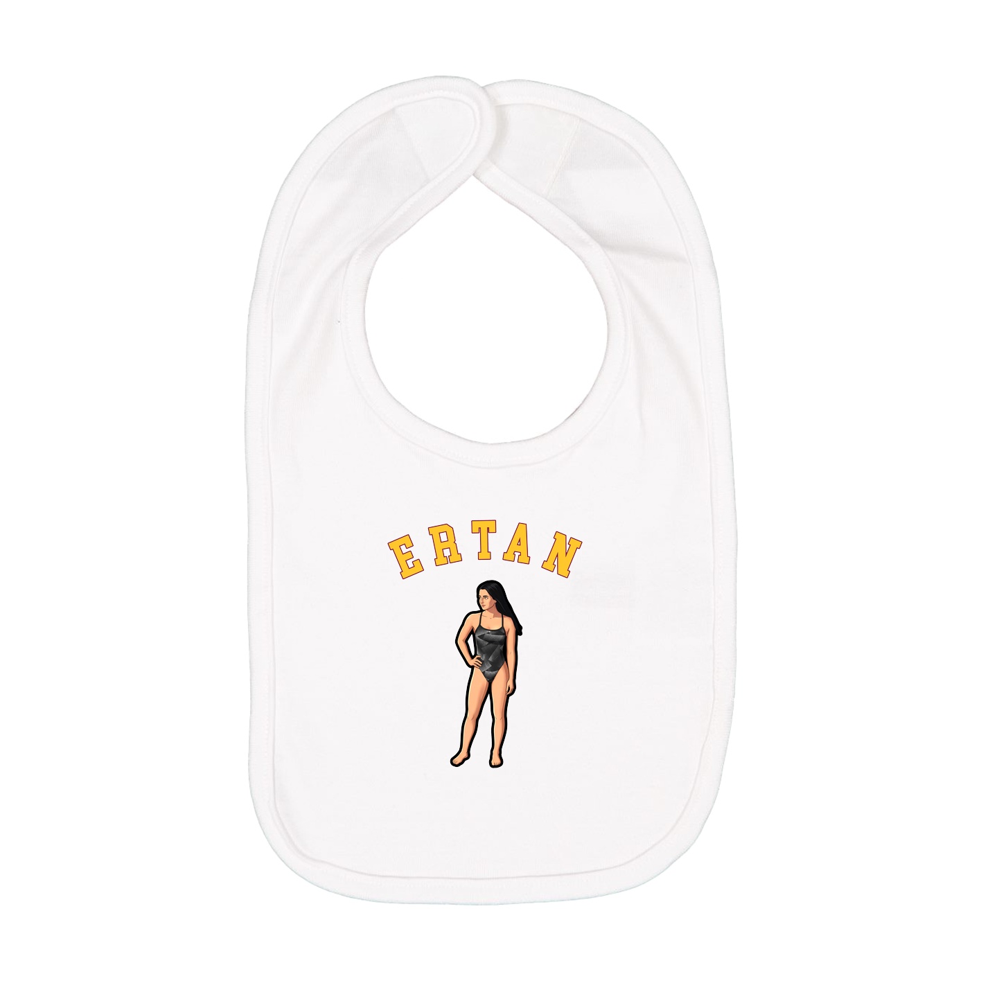 Infant Bib — Shirsey Arch in White