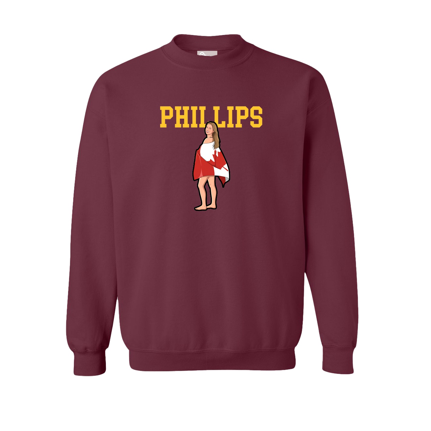 Fleece Crew — Shirsey in Maroon