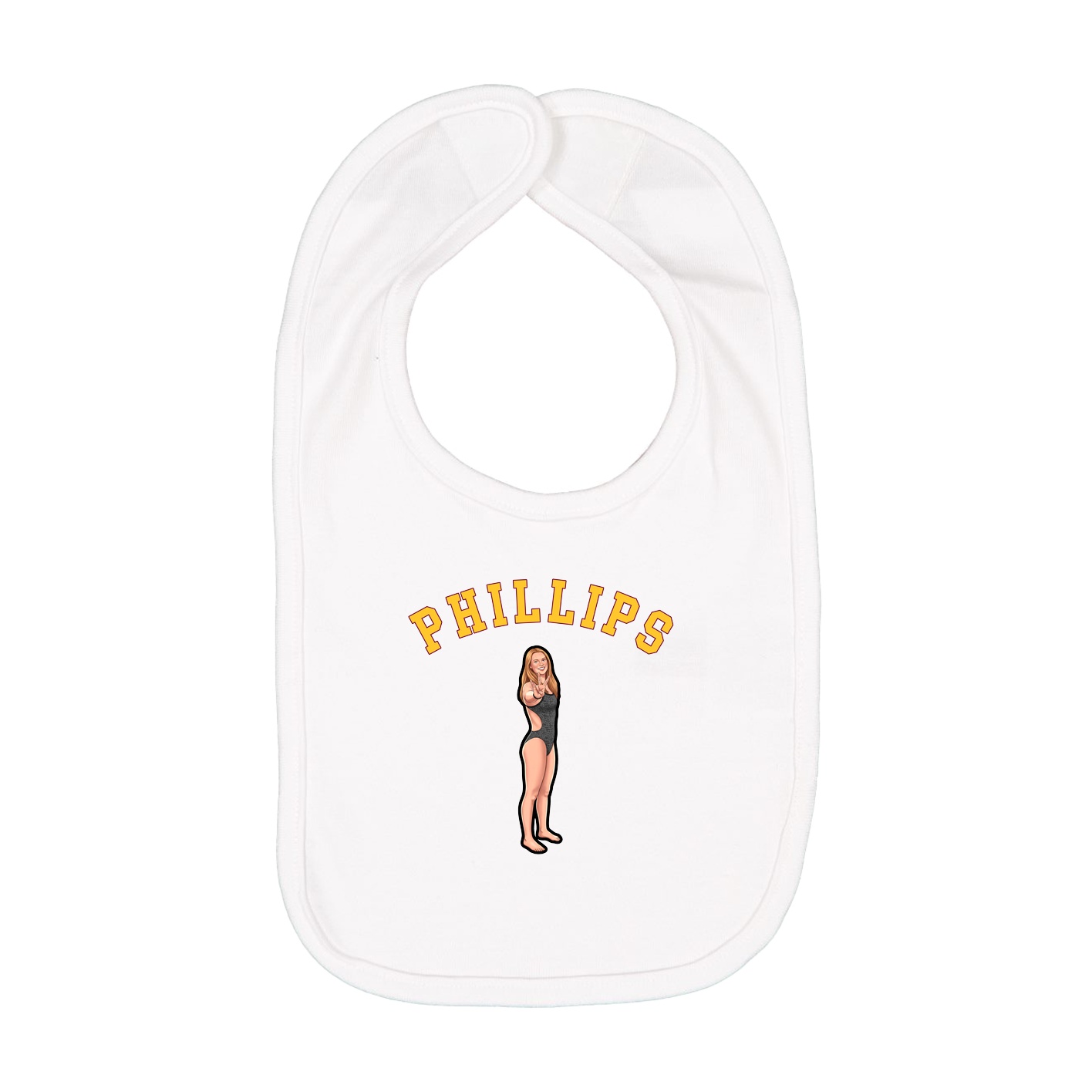 Infant Bib — Shirsey Arch in White