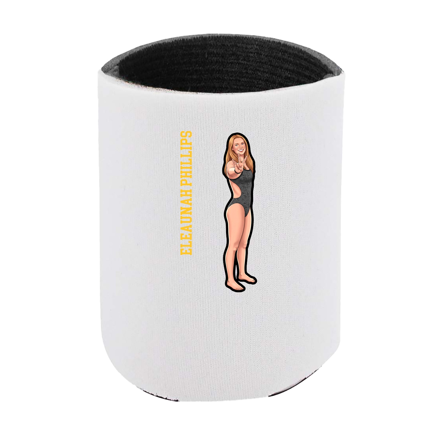 Can Holder — Name Vertical in White