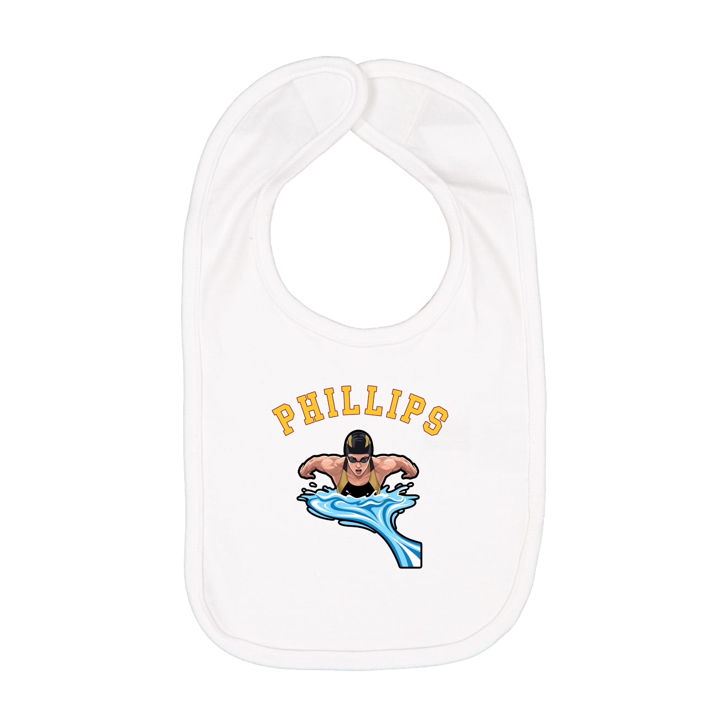 Infant Bib — Shirsey Arch in White