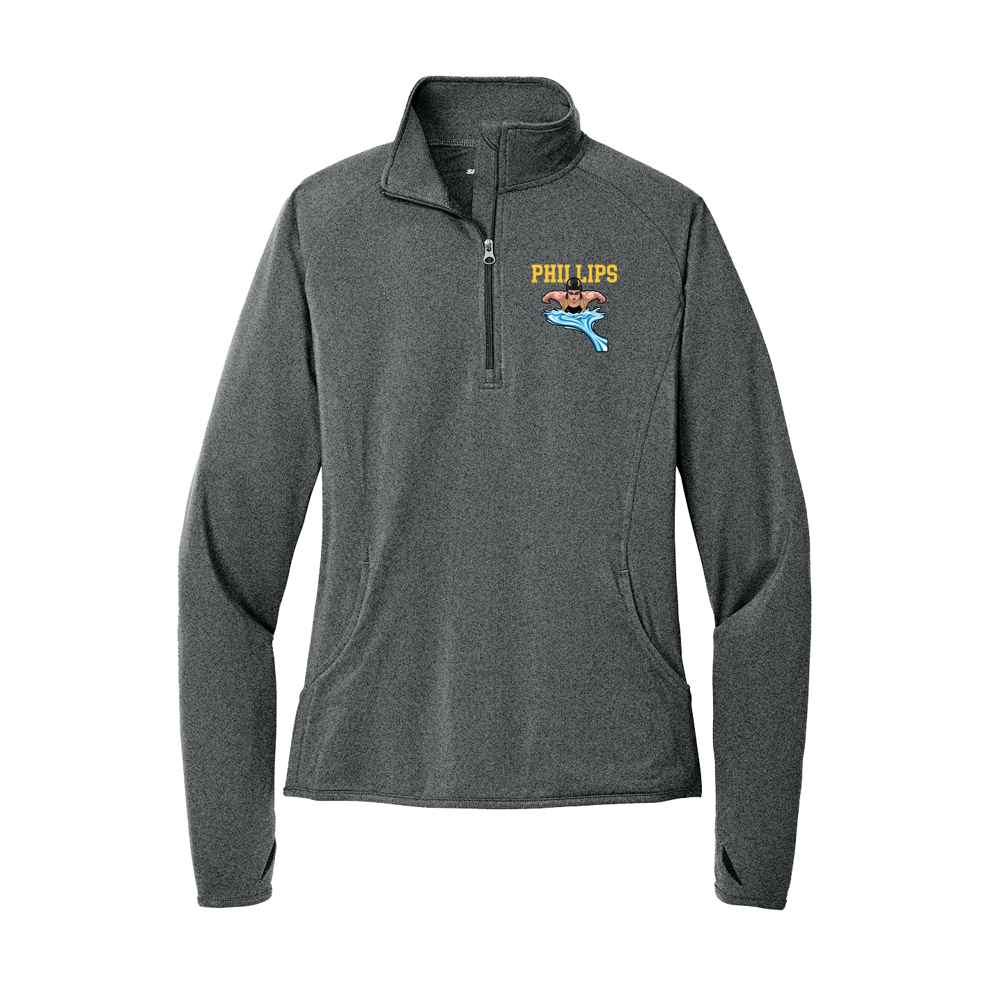 Women's Q-Zip Pullover — Shirsey in Grey