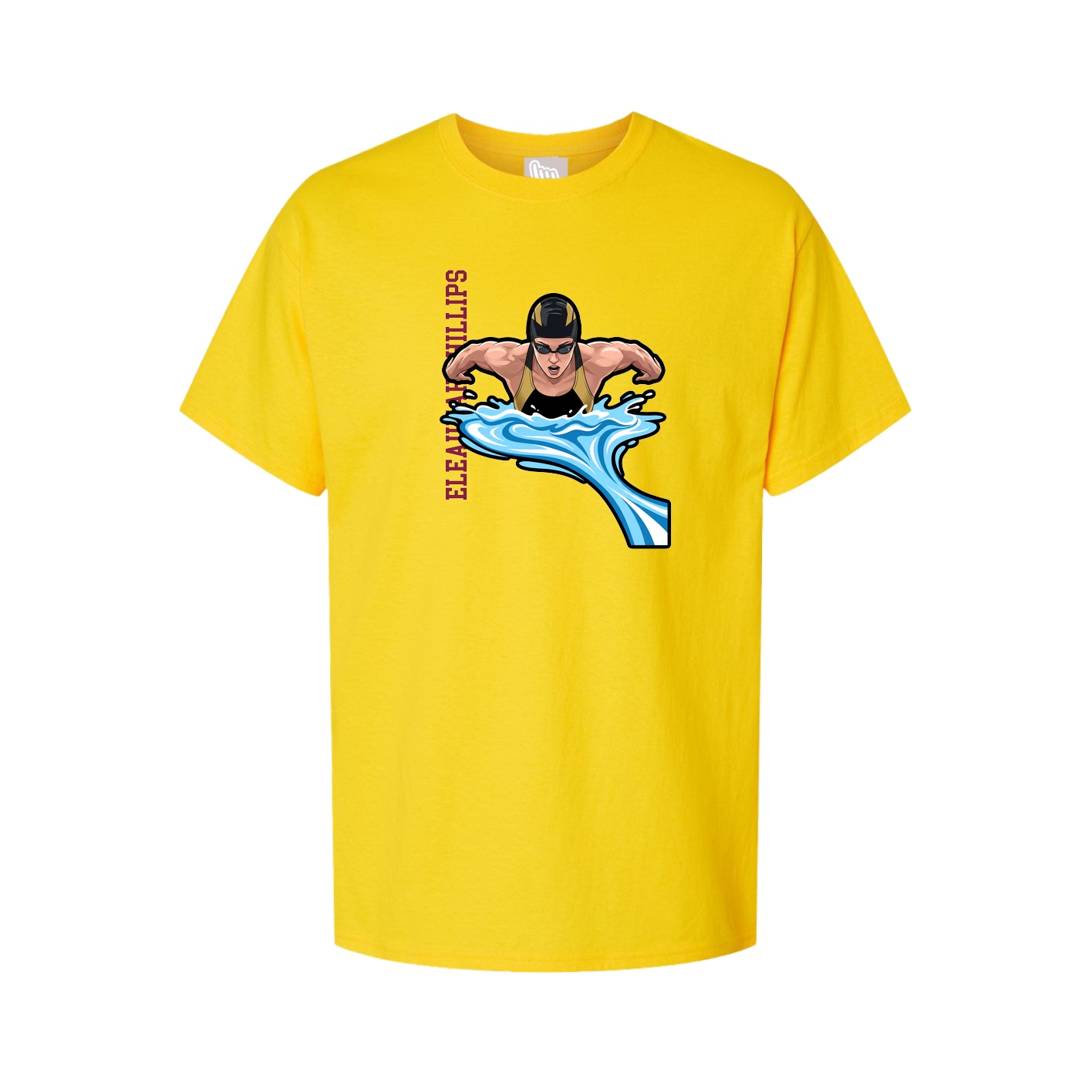 Youth Tee — Name Vertical in Gold