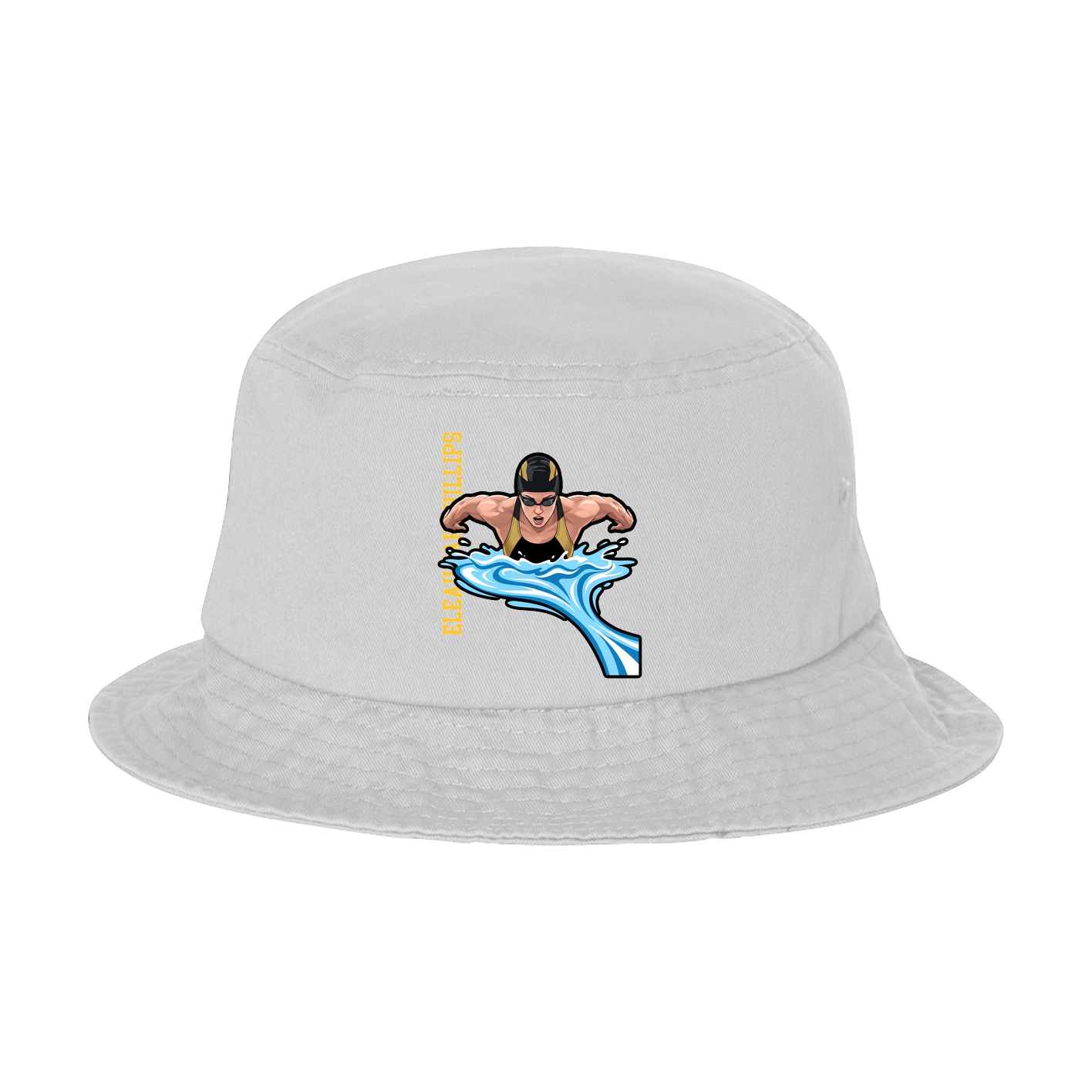 Bucket Cap — Name Vertical in White