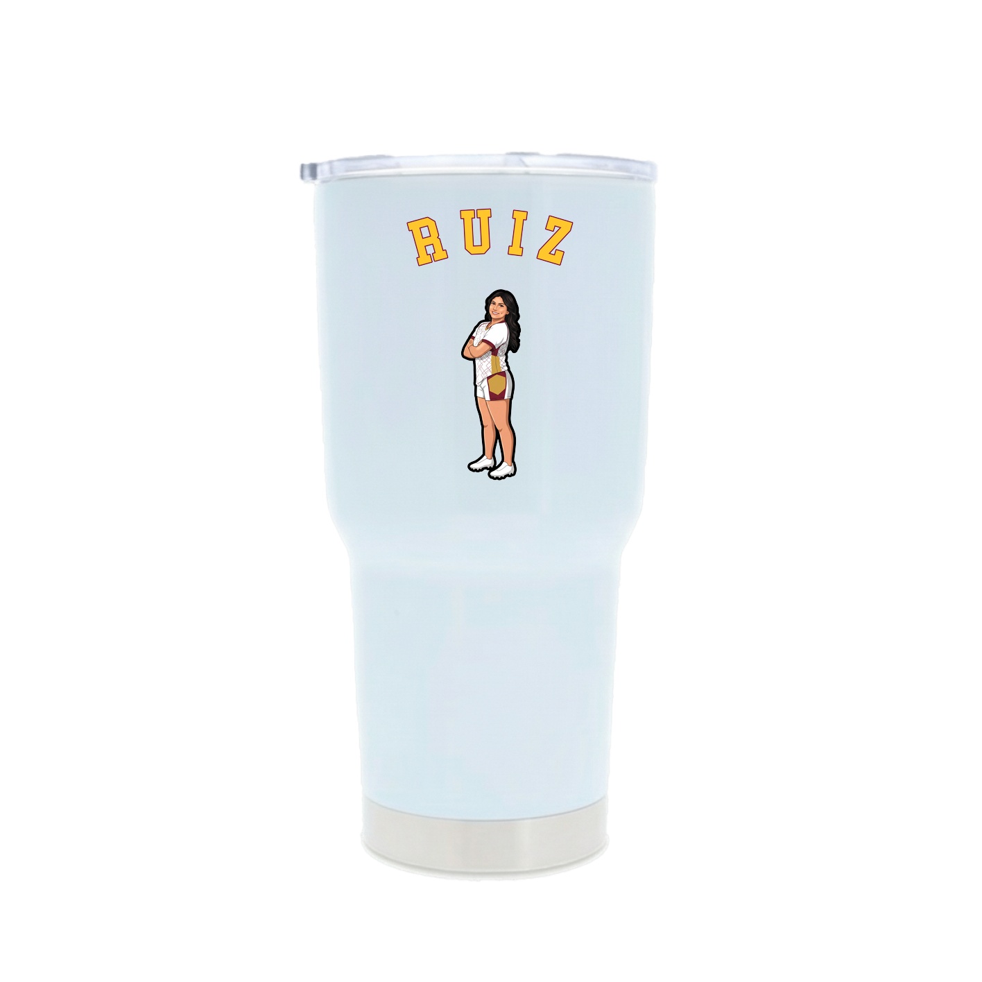 30oz Stainless Steel Tumbler — Shirsey Arch in White